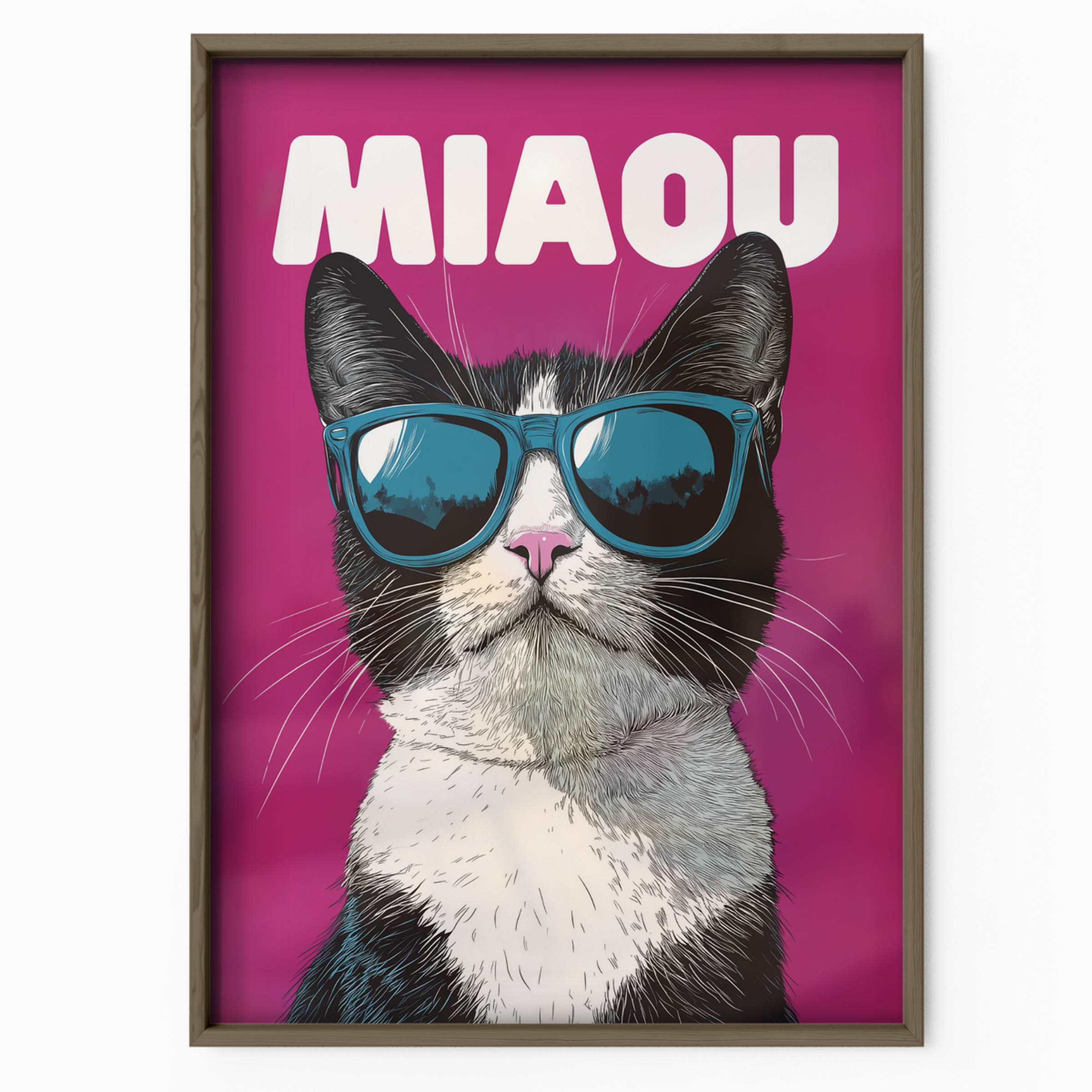 Groovy Cat Magenta Miaou