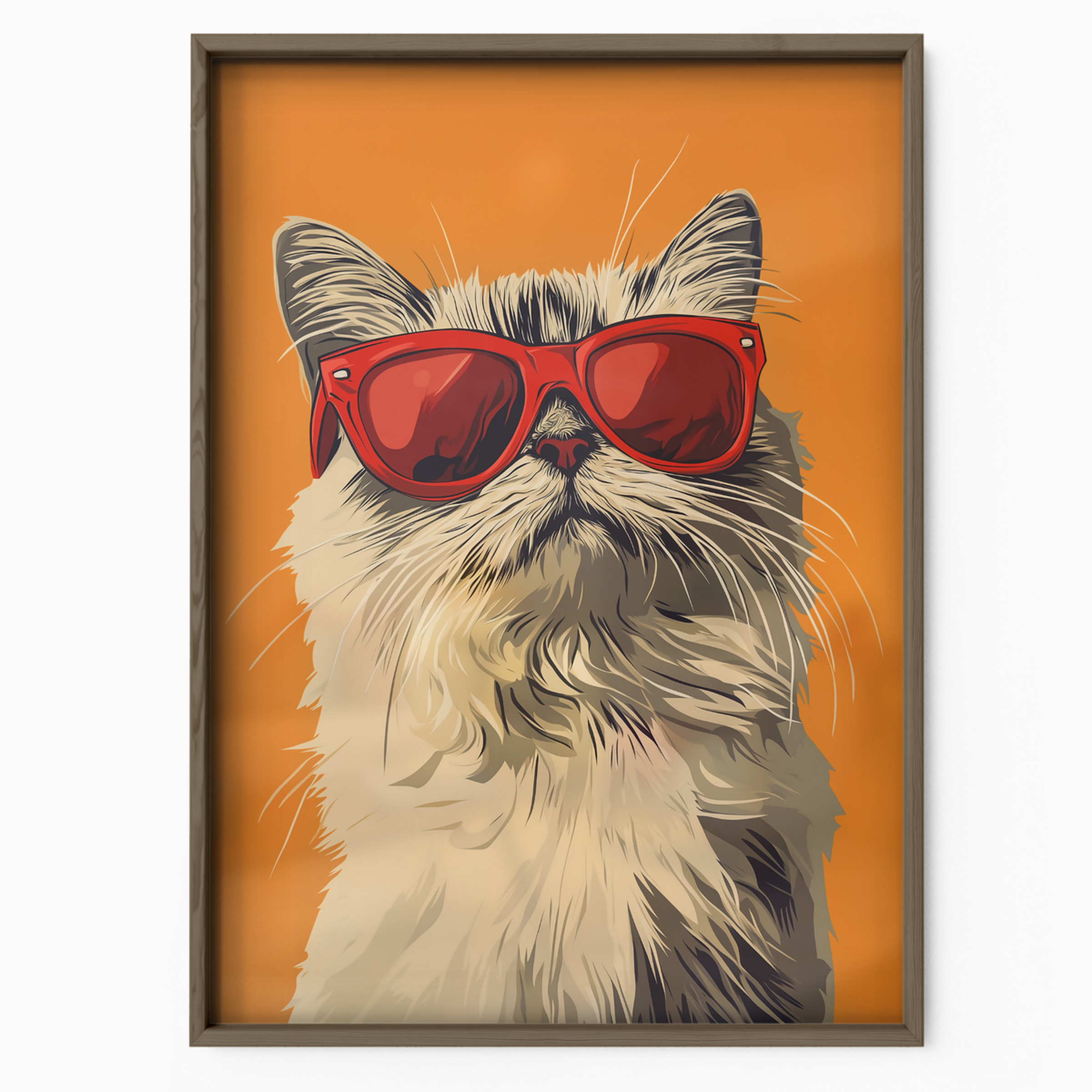 Groovy Cat Red Glass