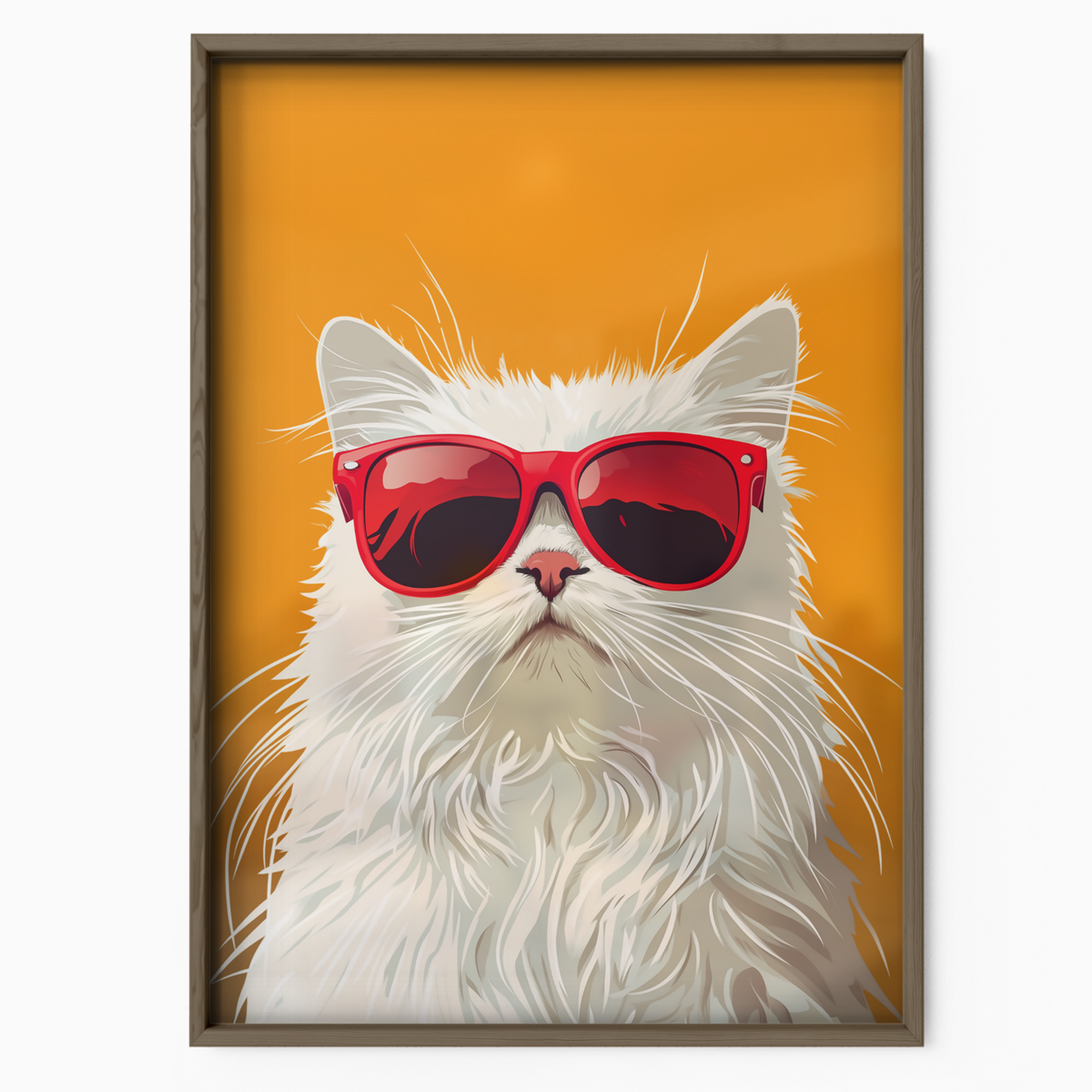 Groovy Fluffy Cat Orange