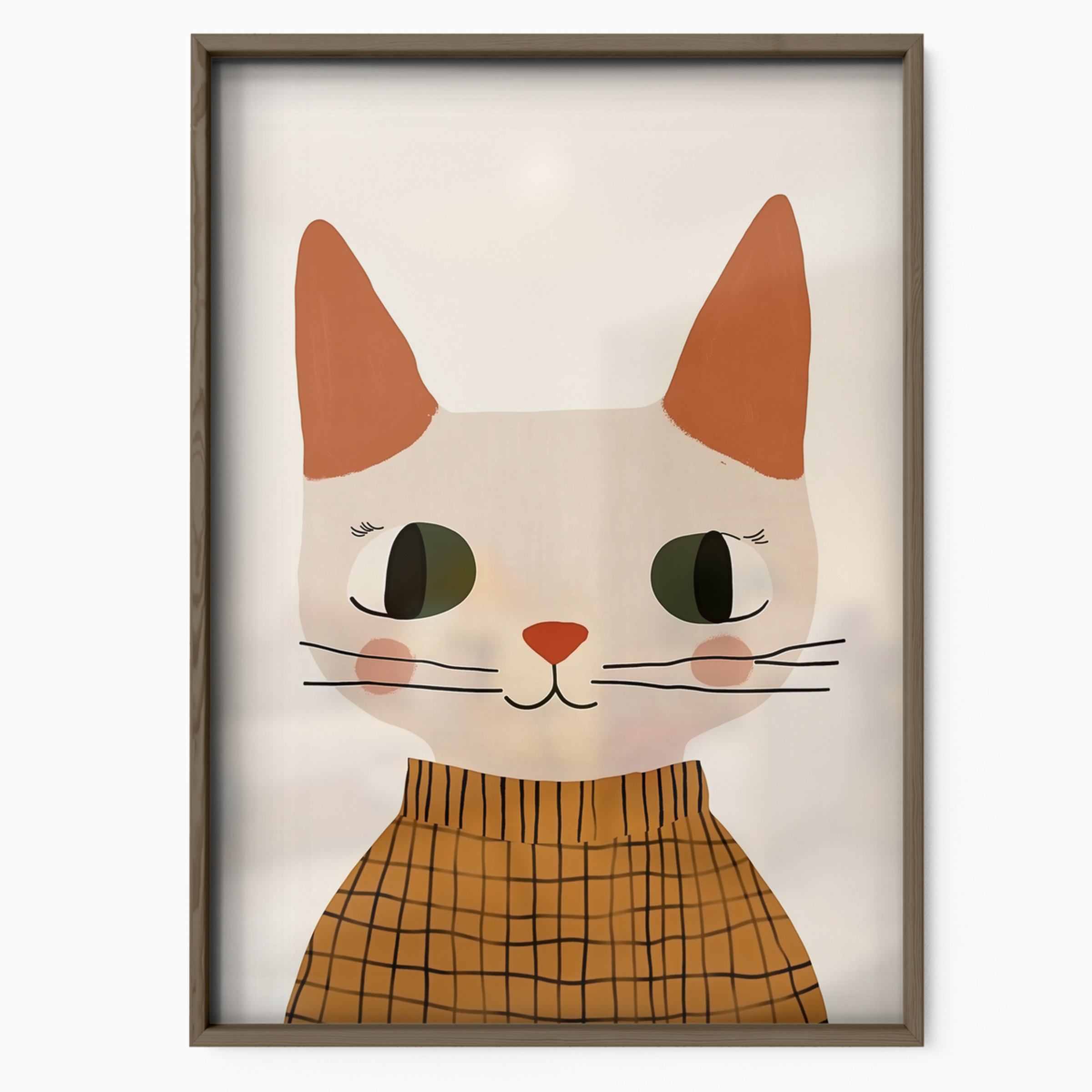 Pop Cat Checkered Shirt