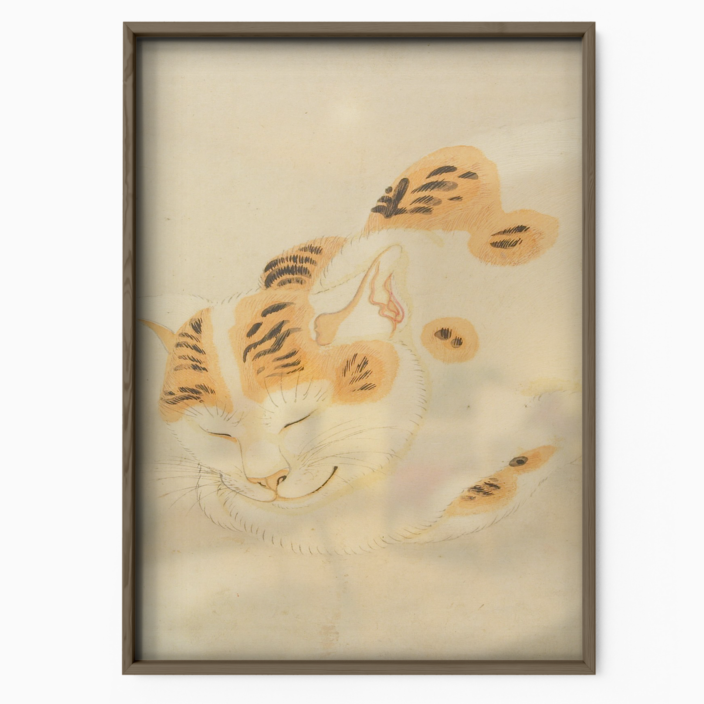 Sleeping Cat Japanese Art