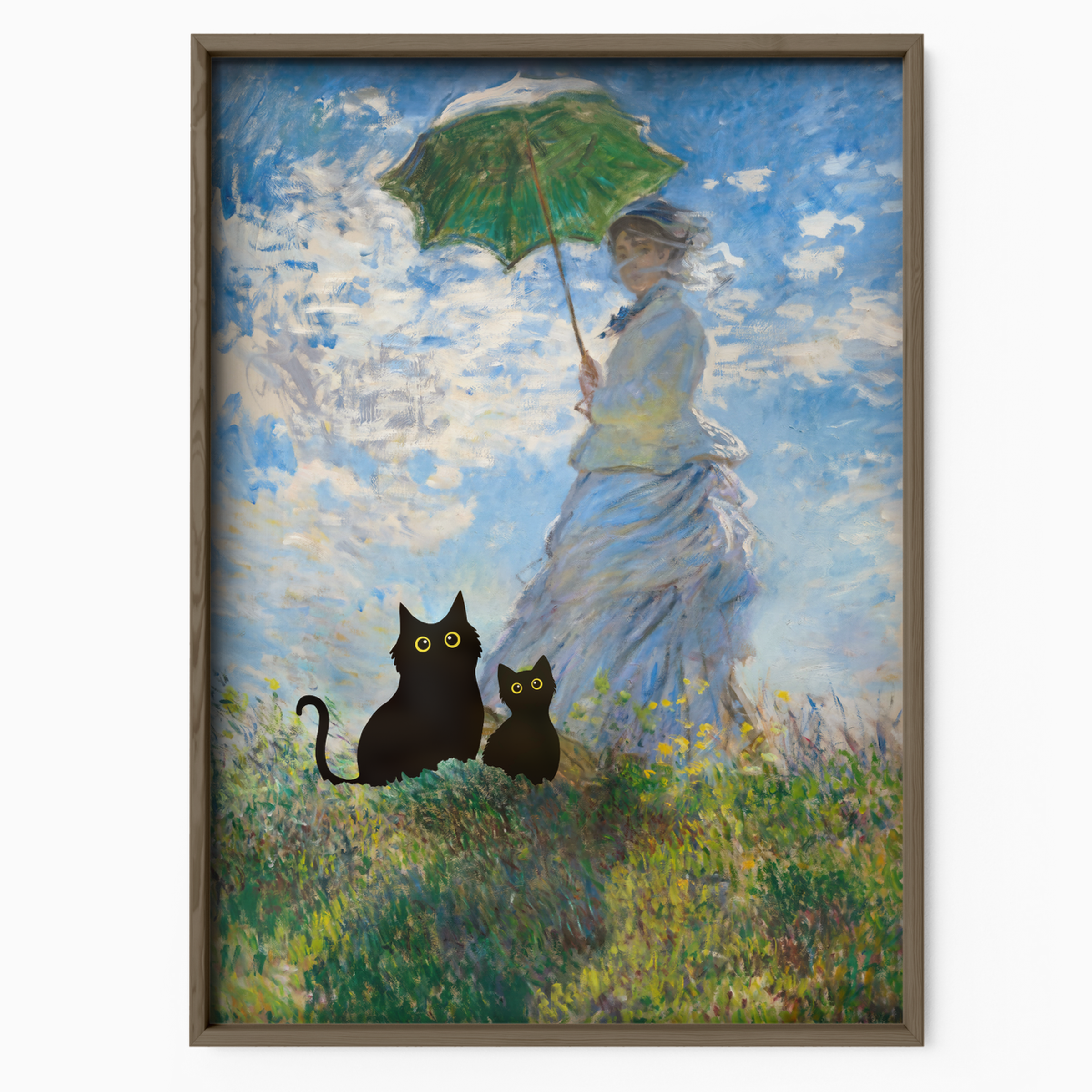Two Cats In Monet Parasol X Monnet