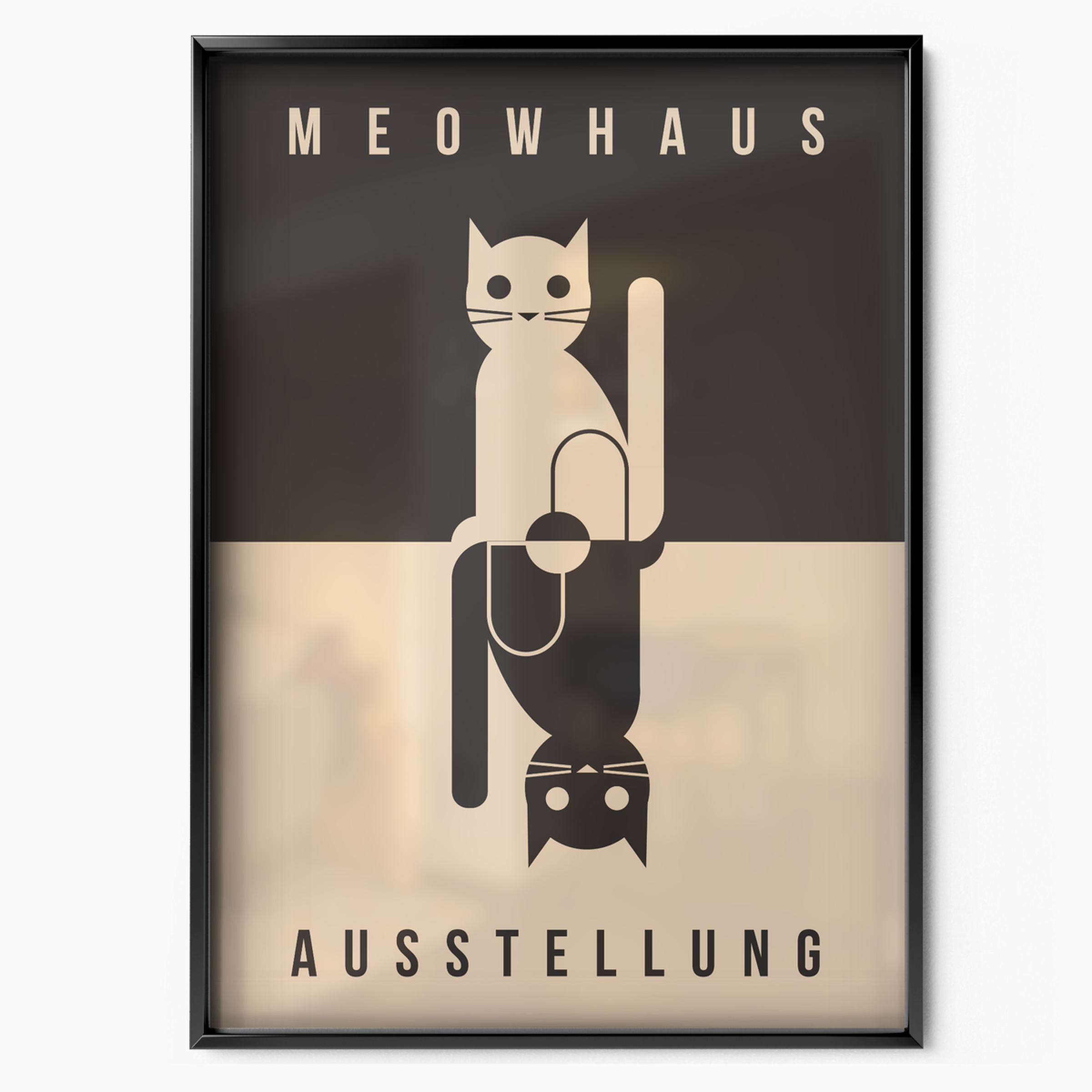 Bauhaus Cat Minimalist Mirror