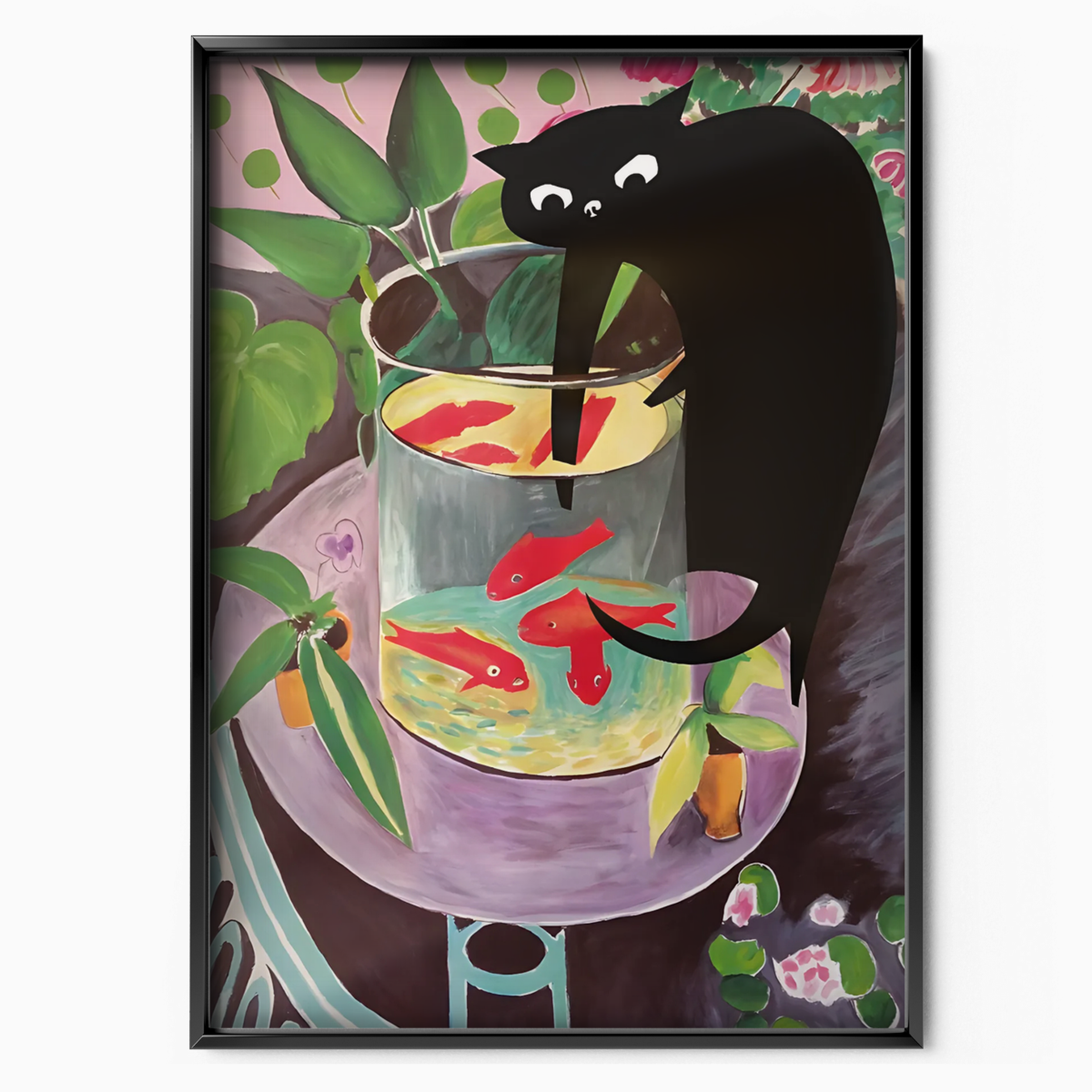 Black Cat X Henri Matisse Goldfish