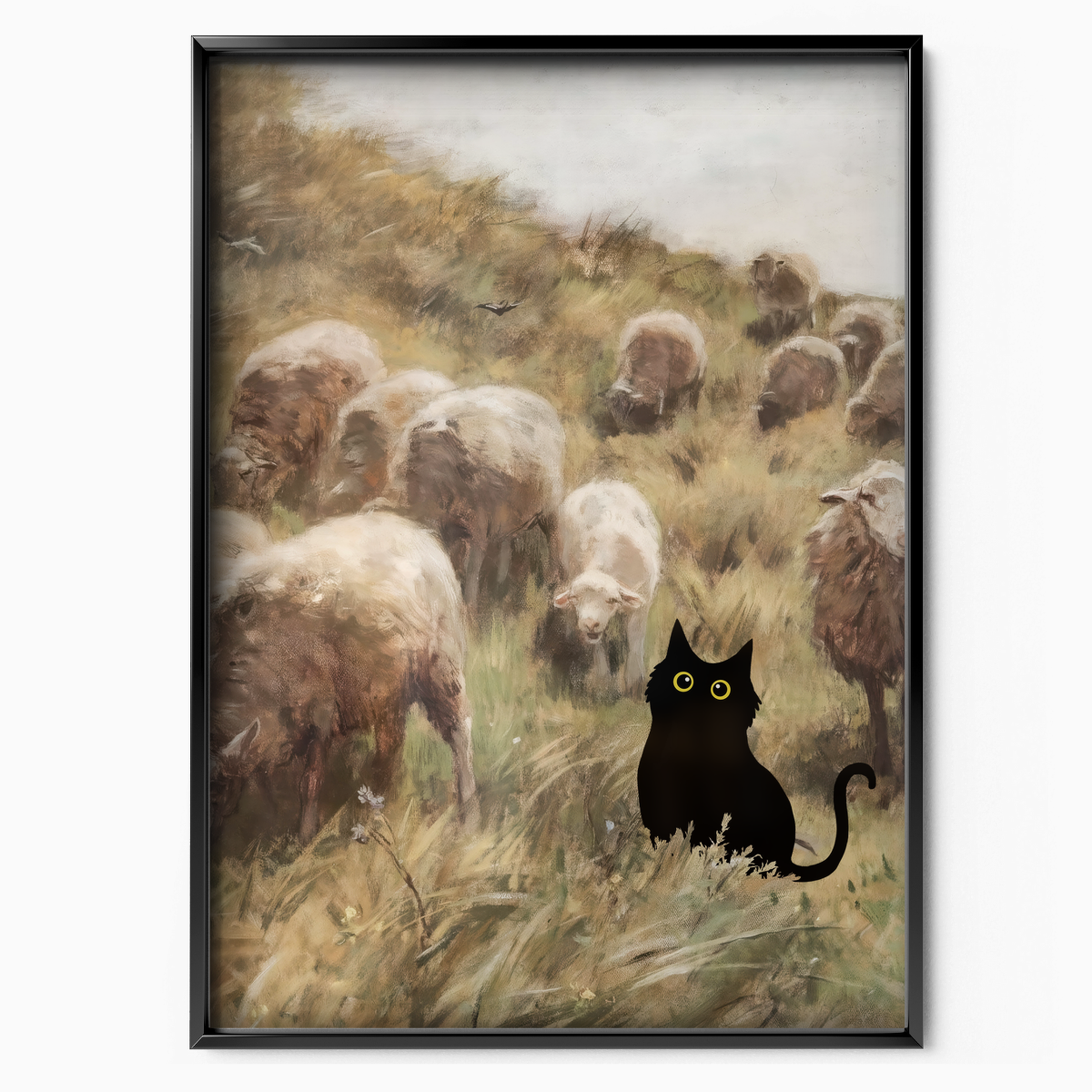Cat Among Courbet Sheep