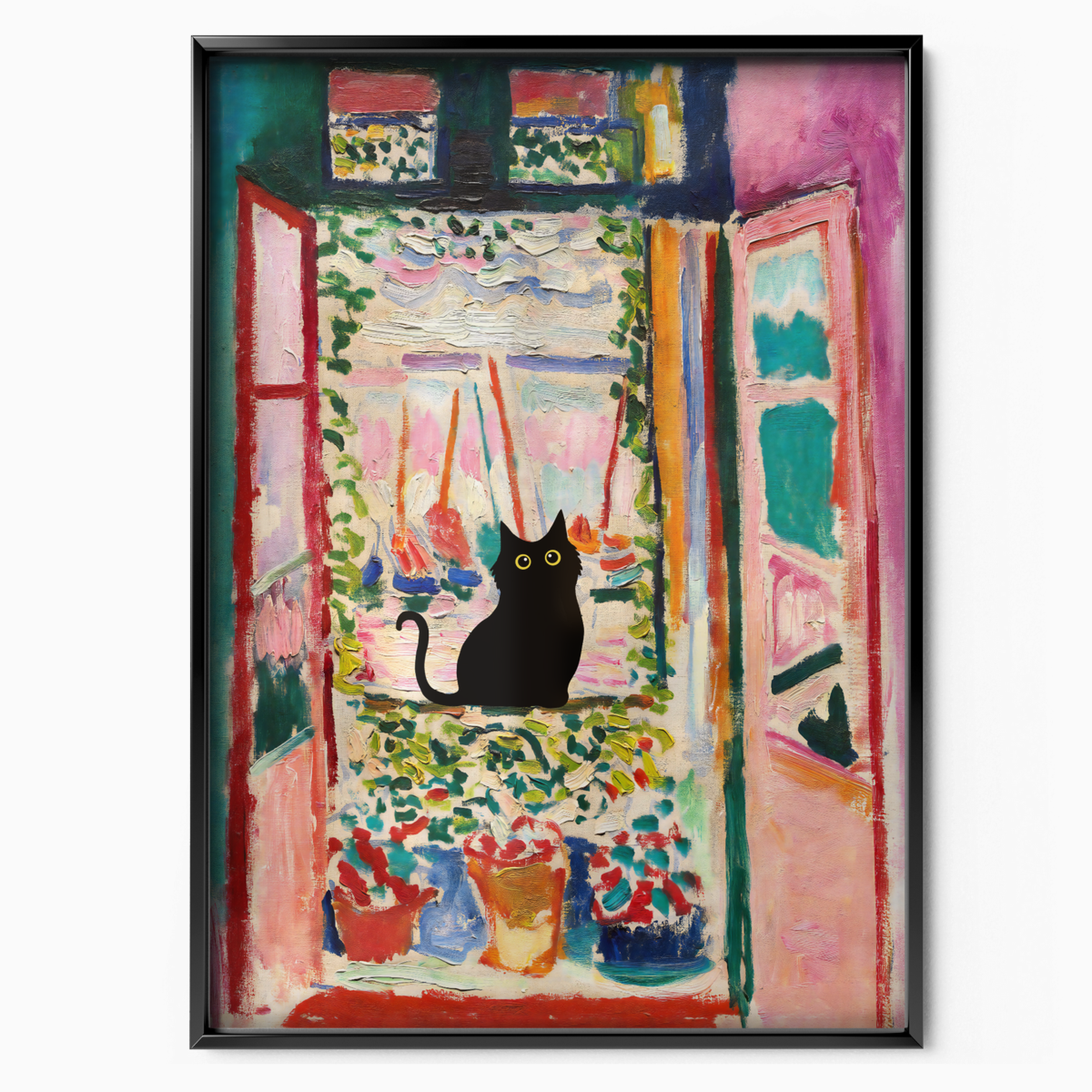 Cat By Matisse Open Window