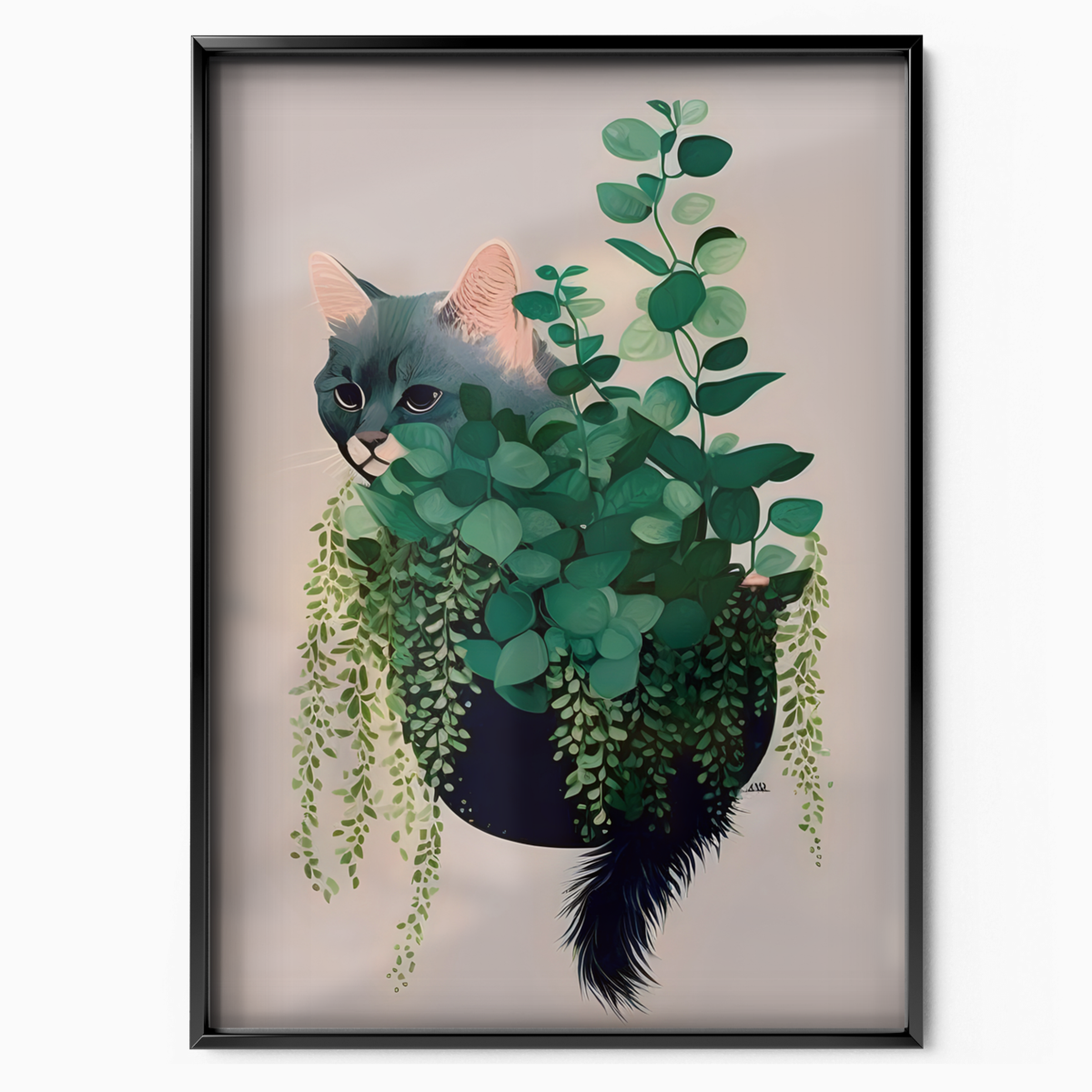 Cat In Greenery