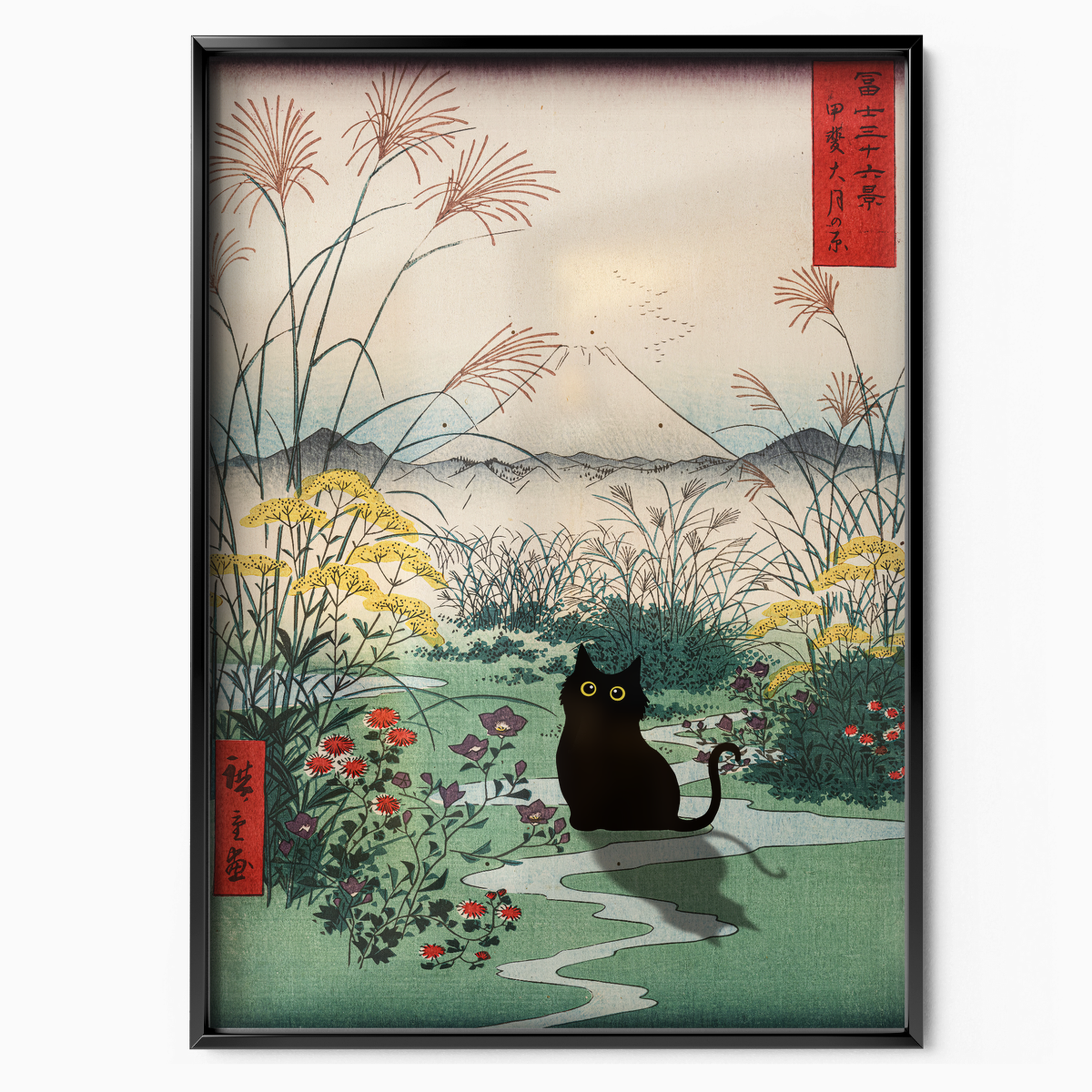 Cat In Hiroshige Autumn Moon