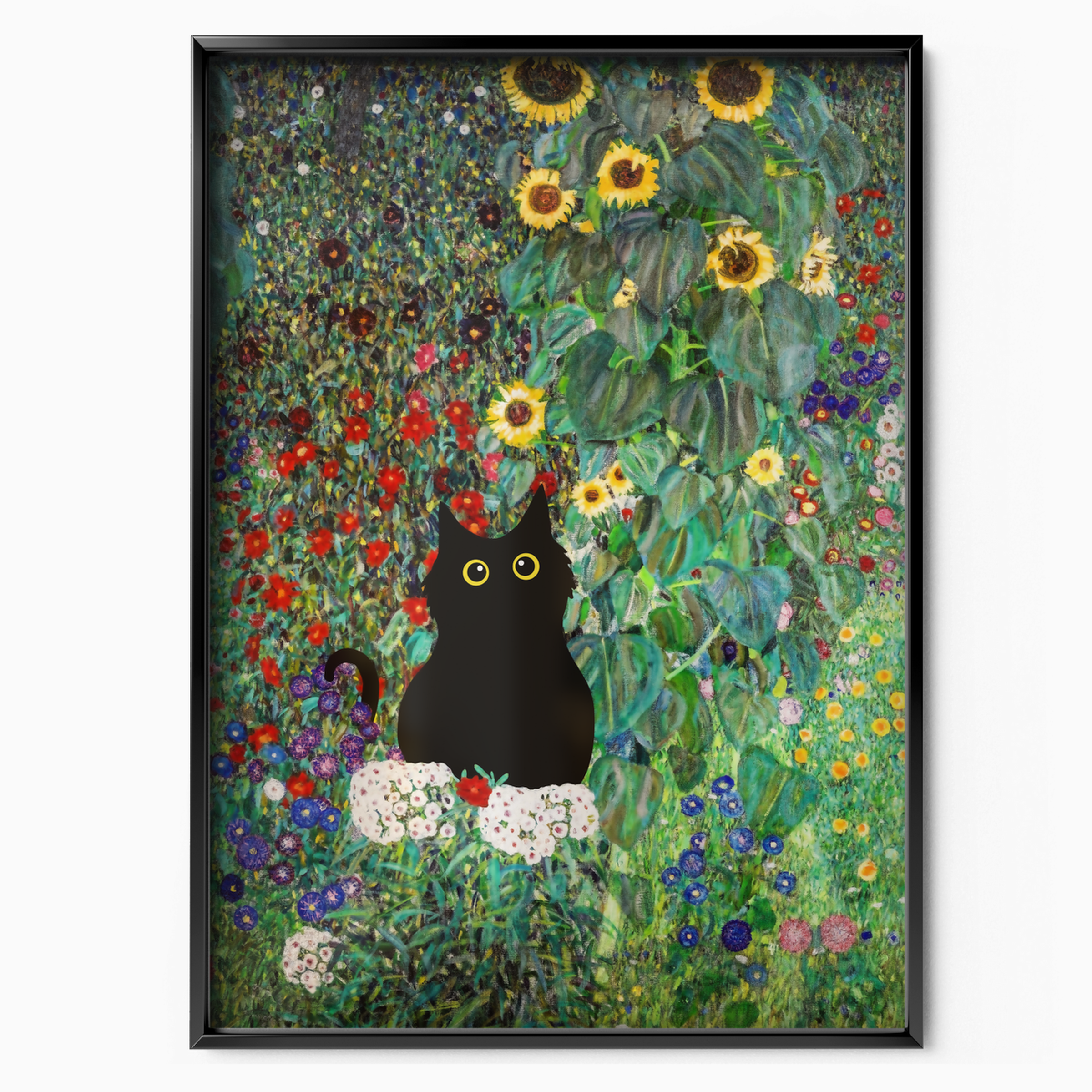 Cat In Klimt Sunflower