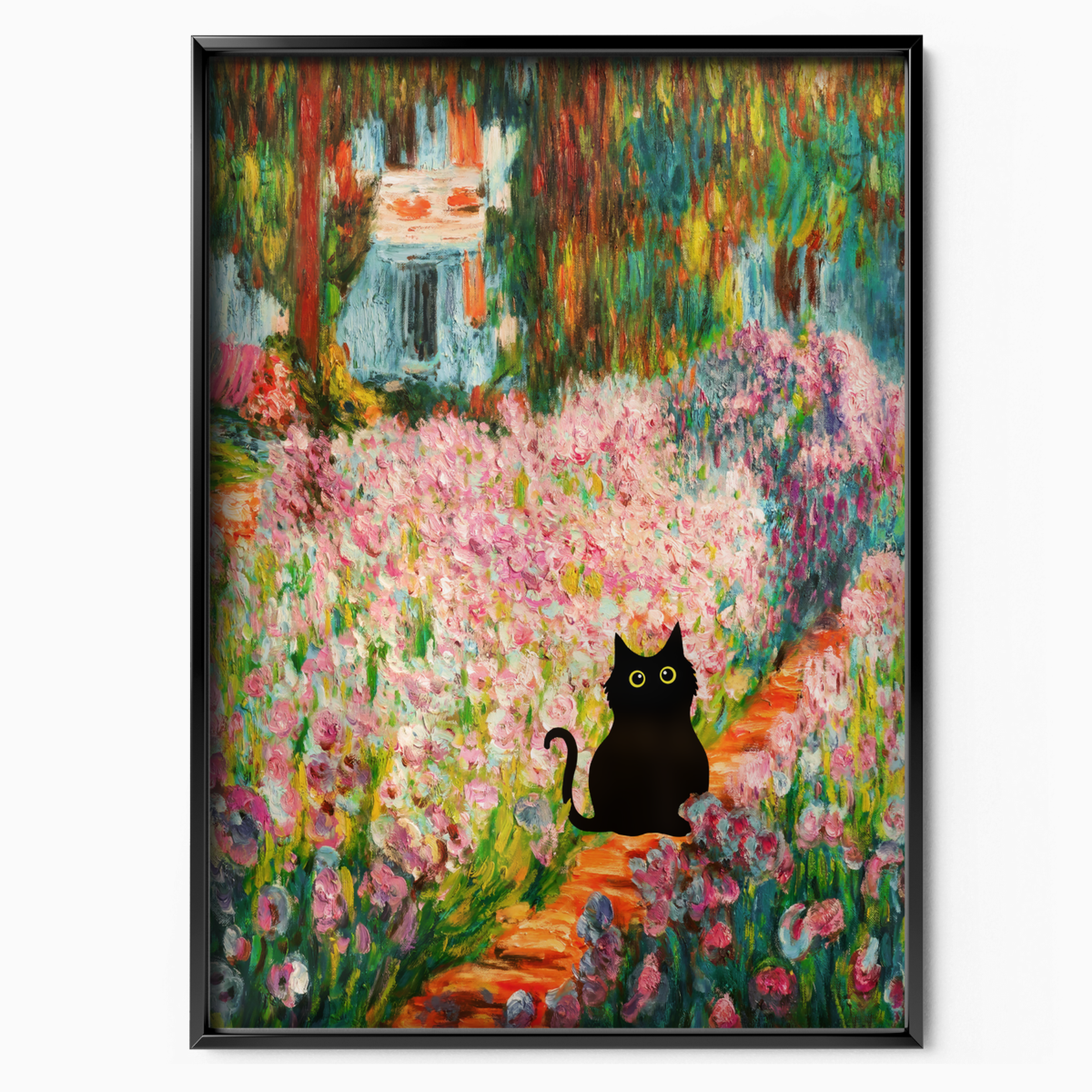 Cat In Monet Blooming Garden