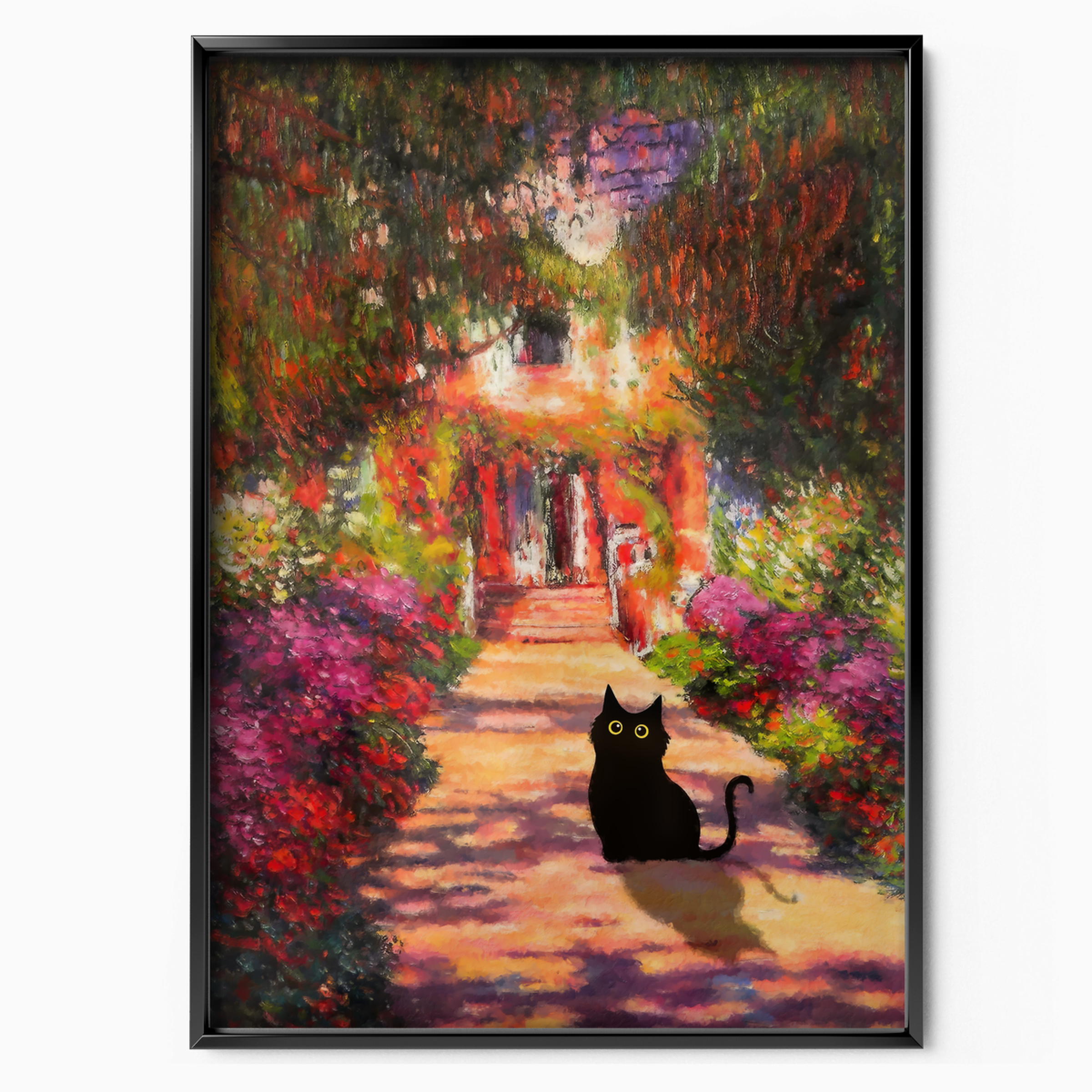 Cat In Monet Garden Path