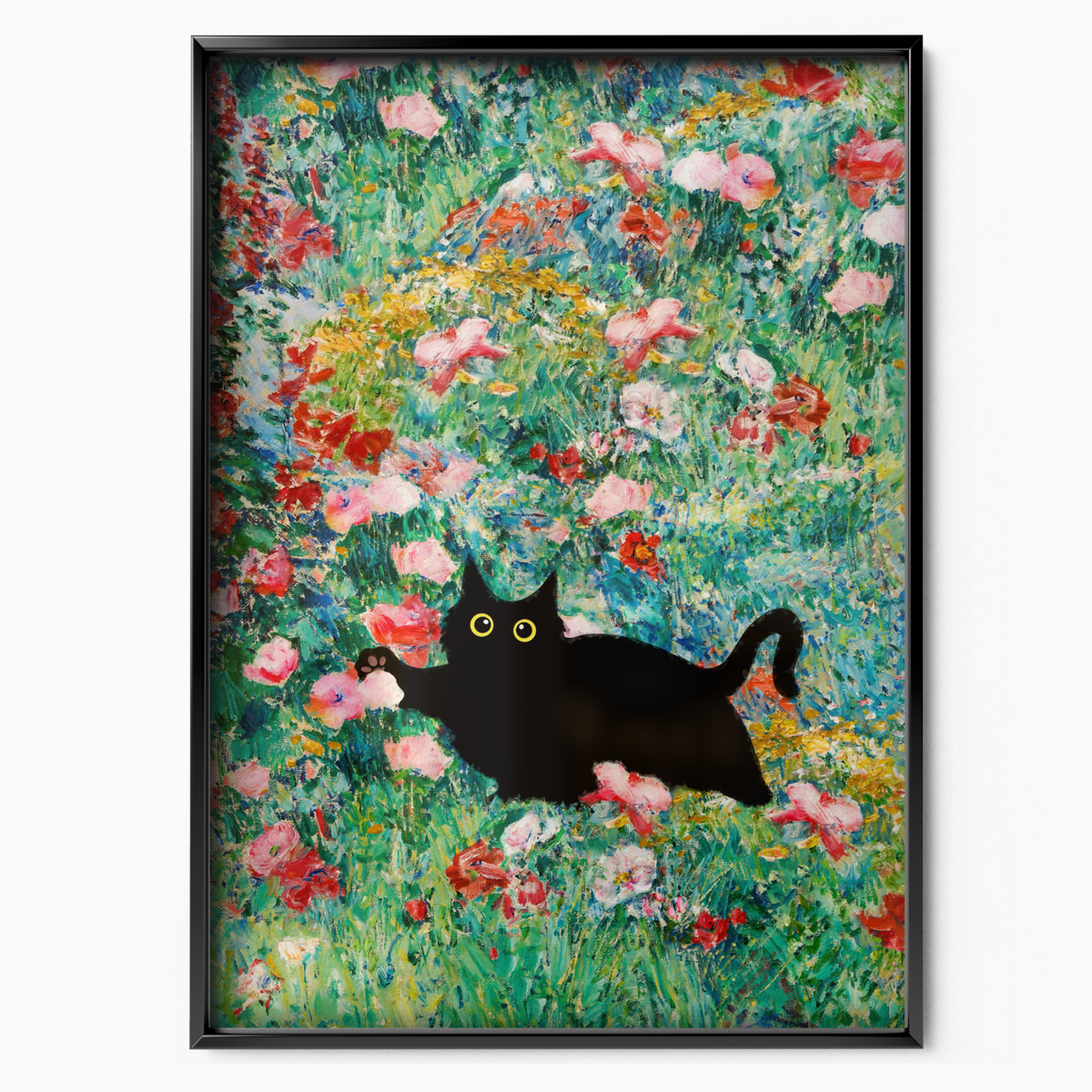 Cat In Monet Poppy Field