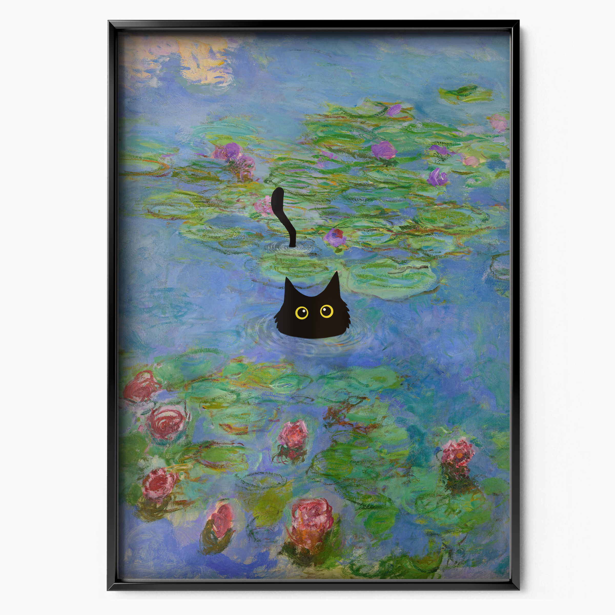 Cat In Monet Water Lilies I