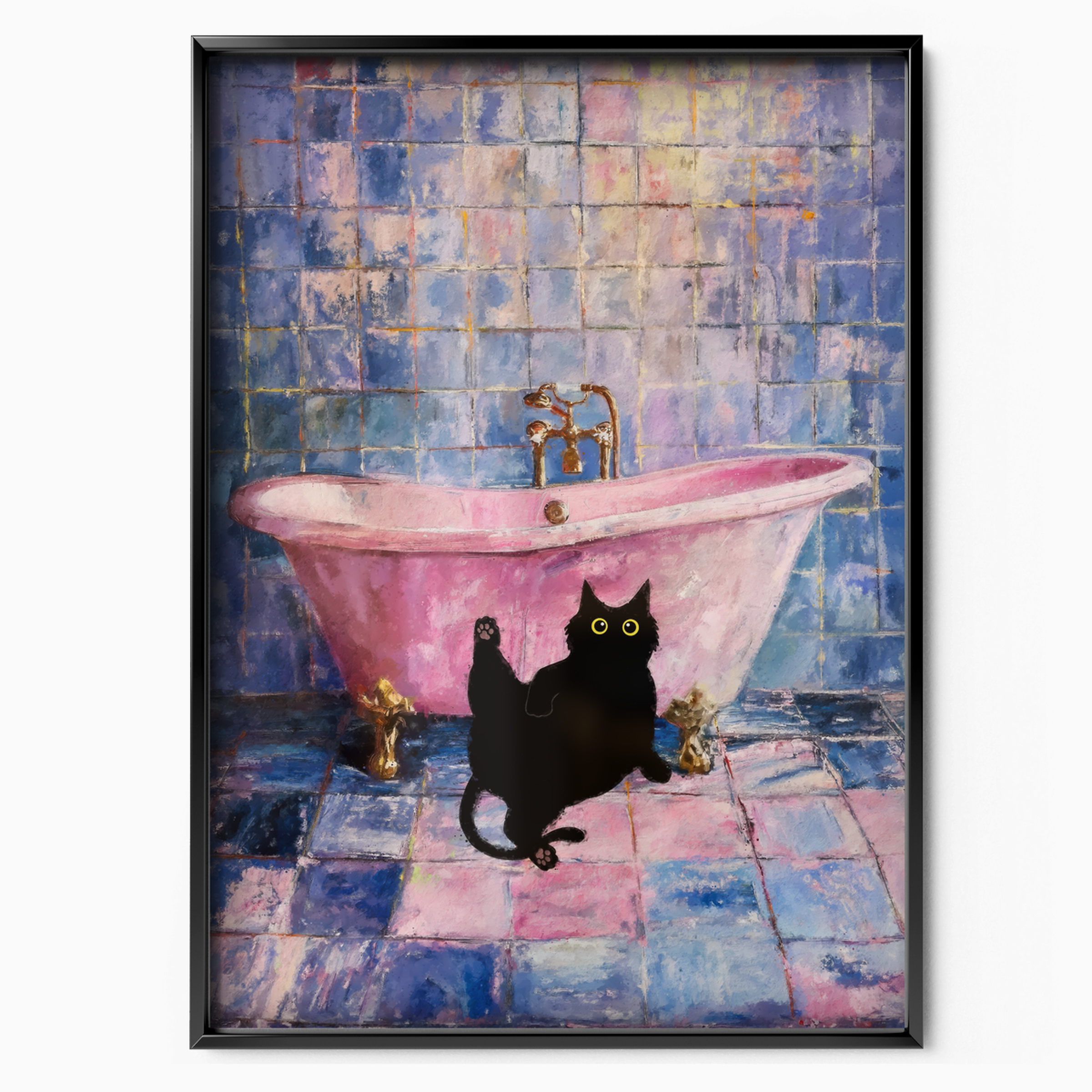 Cat In Pink Bathtub