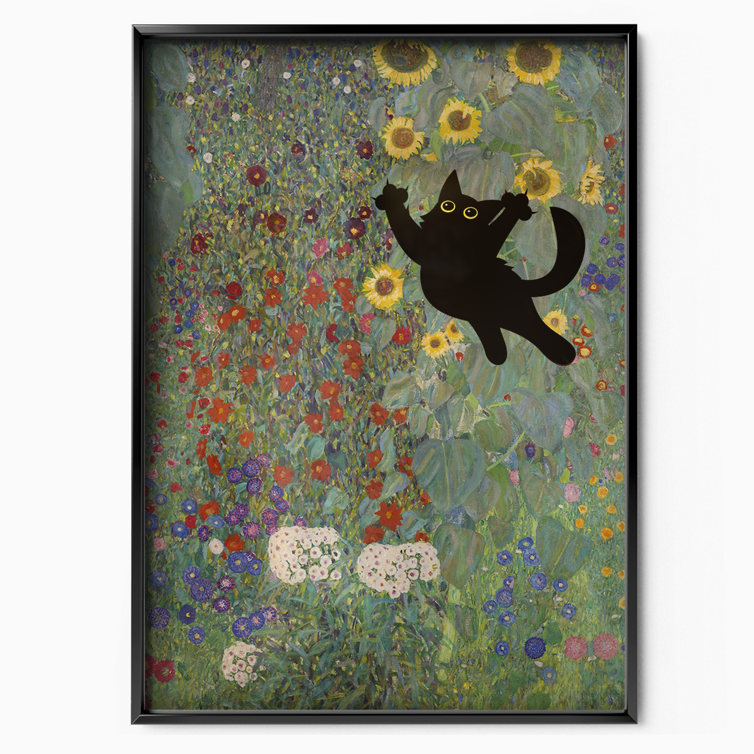 Cat Jump X Klimt Farm Garden With Sunflowers