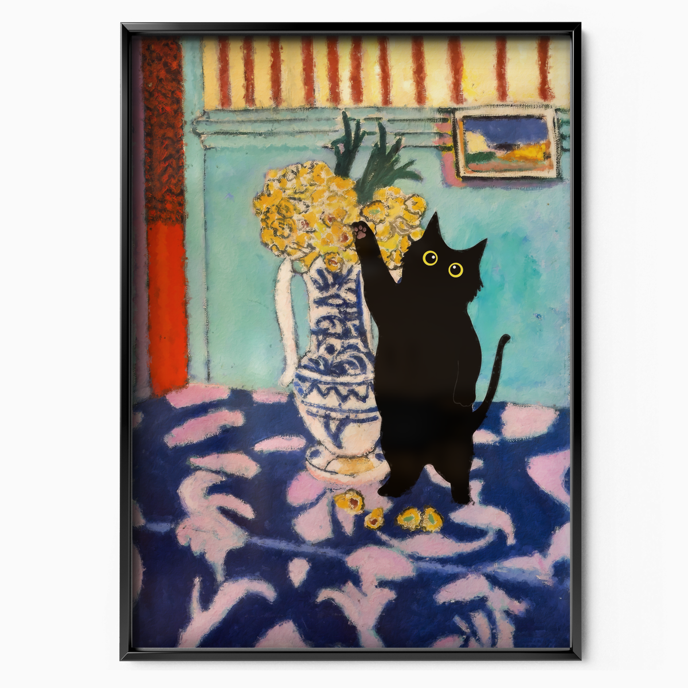 Cat Matisse Interior Flowers