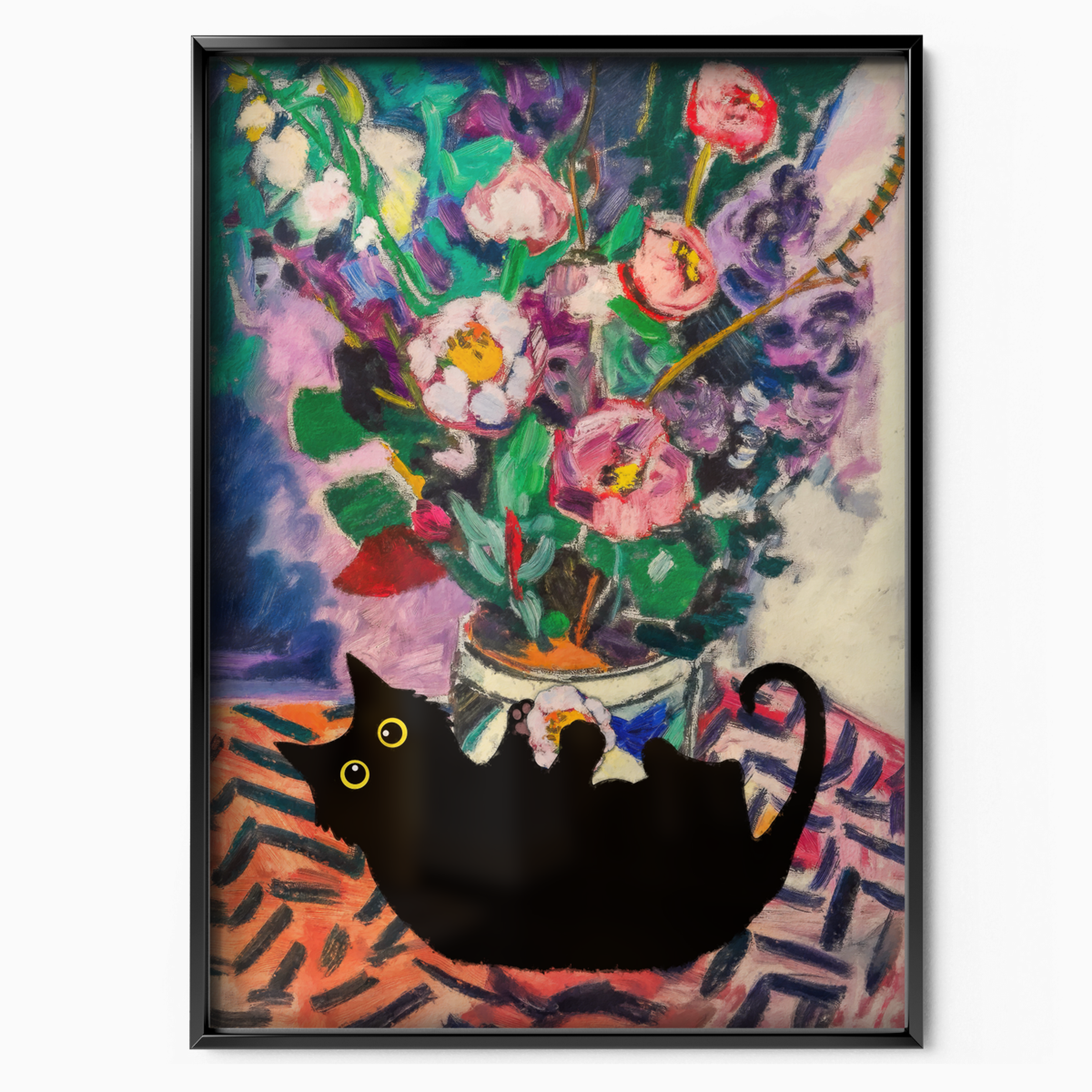 Cat Matisse Vase Of Flowers