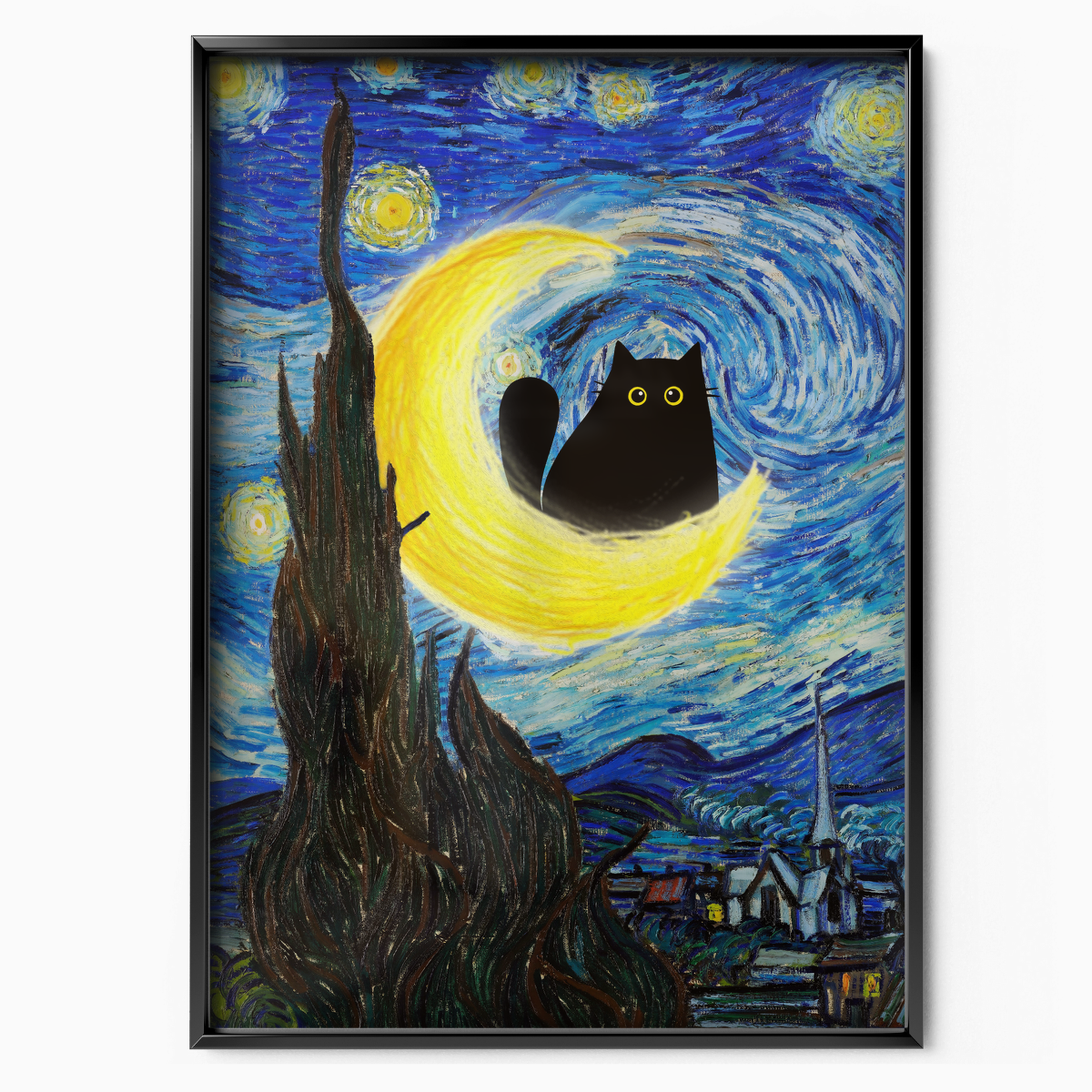 Cat Starry Night 1 2