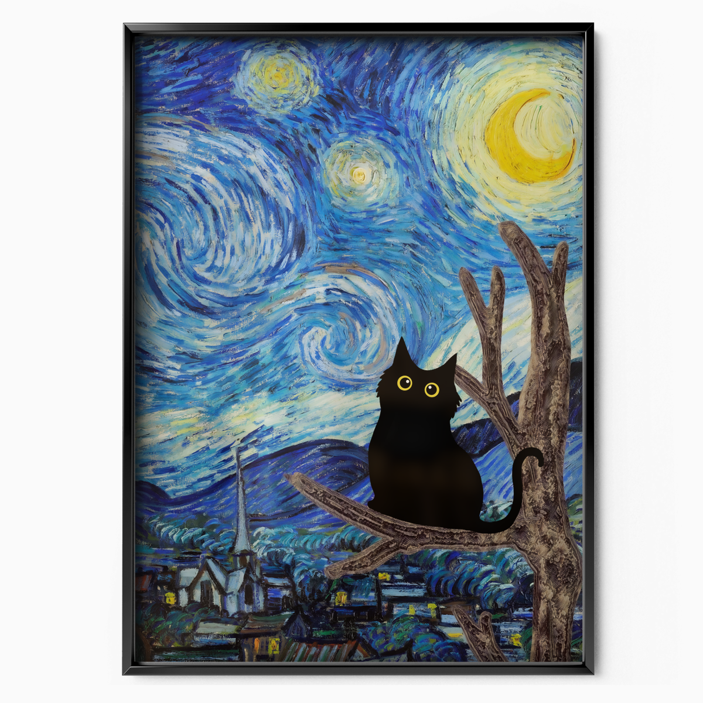 Cat Starry Night 2 2