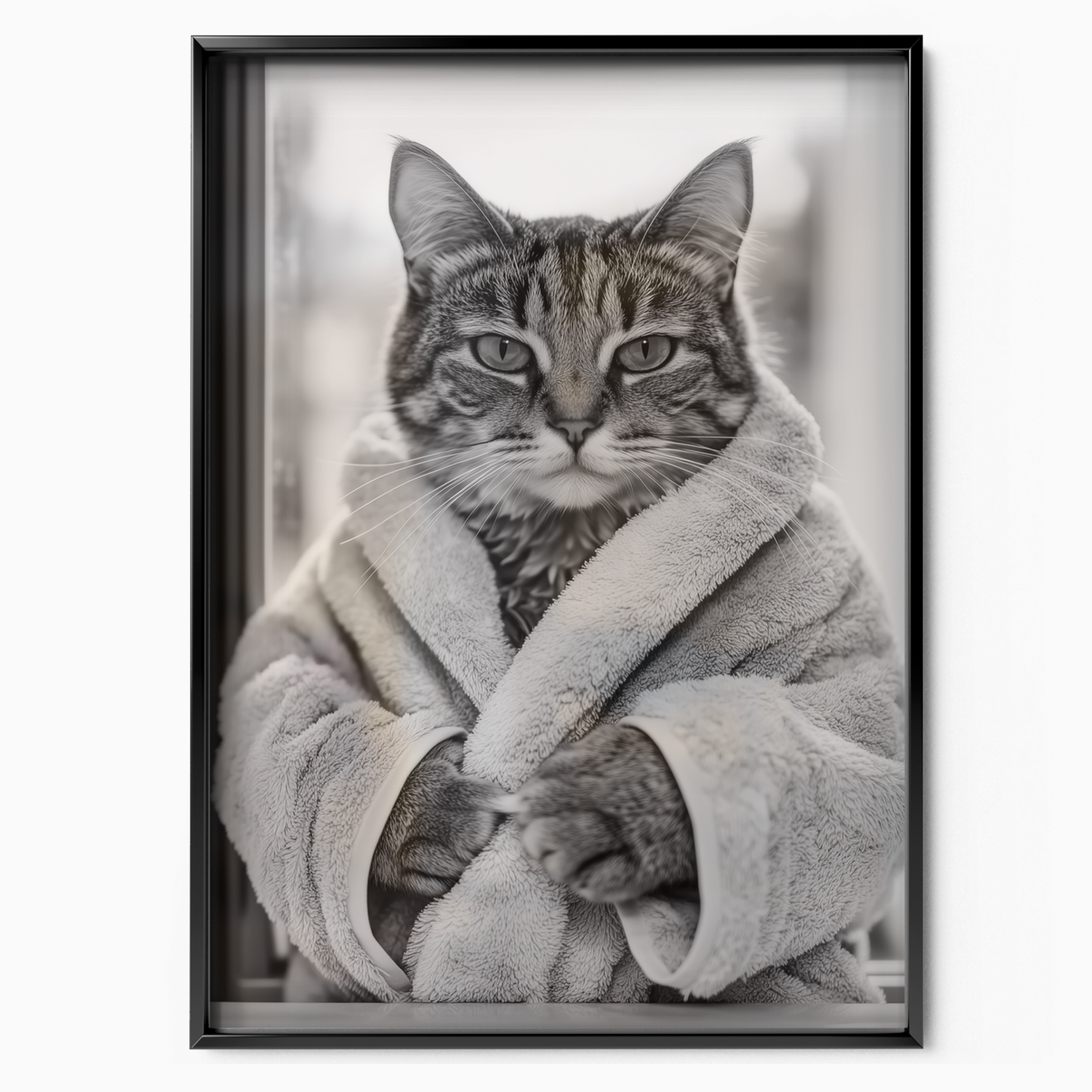 Cozy Cat Bathrobe Look