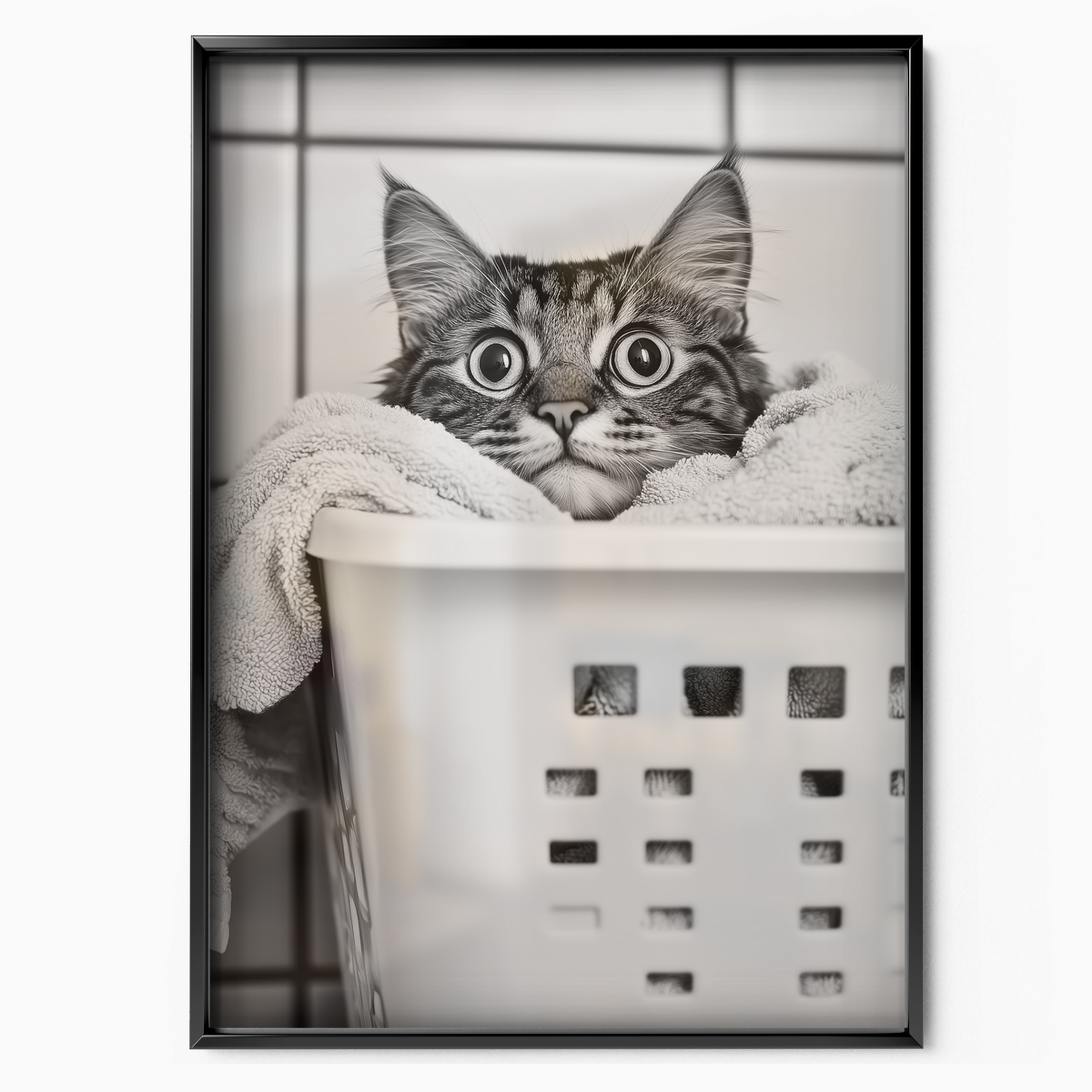 Cozy Cat Laundry Peek