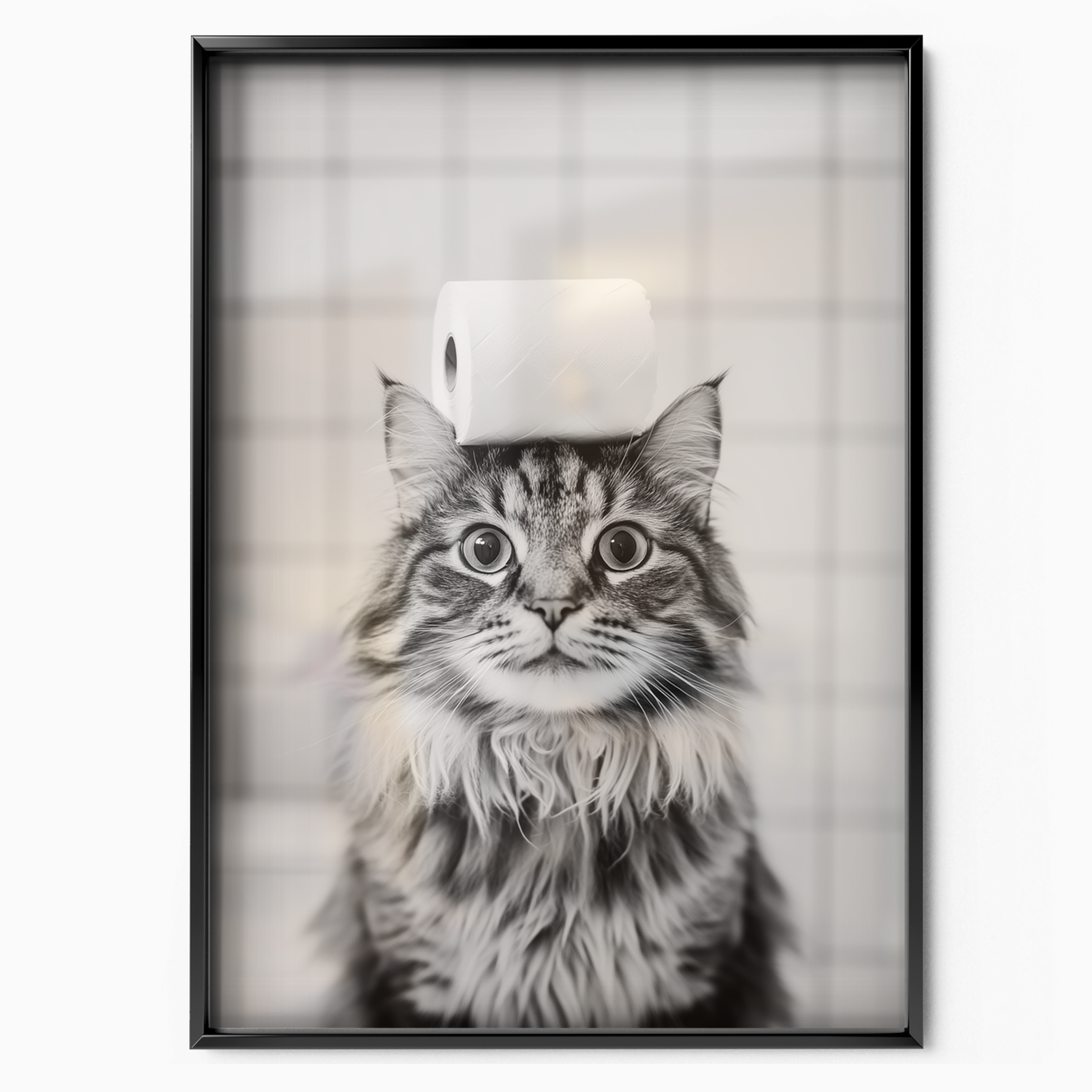Cozy Cat Toilet Paper Look