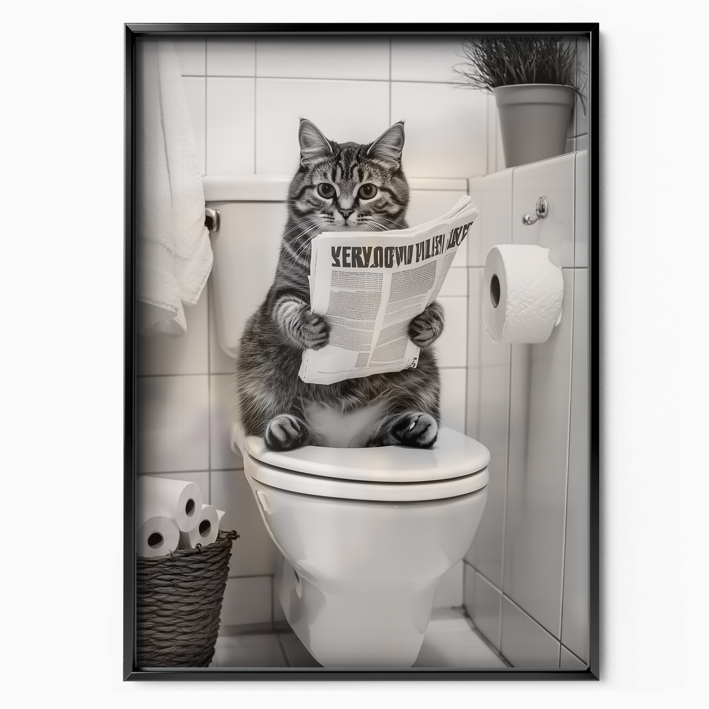 Cozy Cat Toilet Reading 3