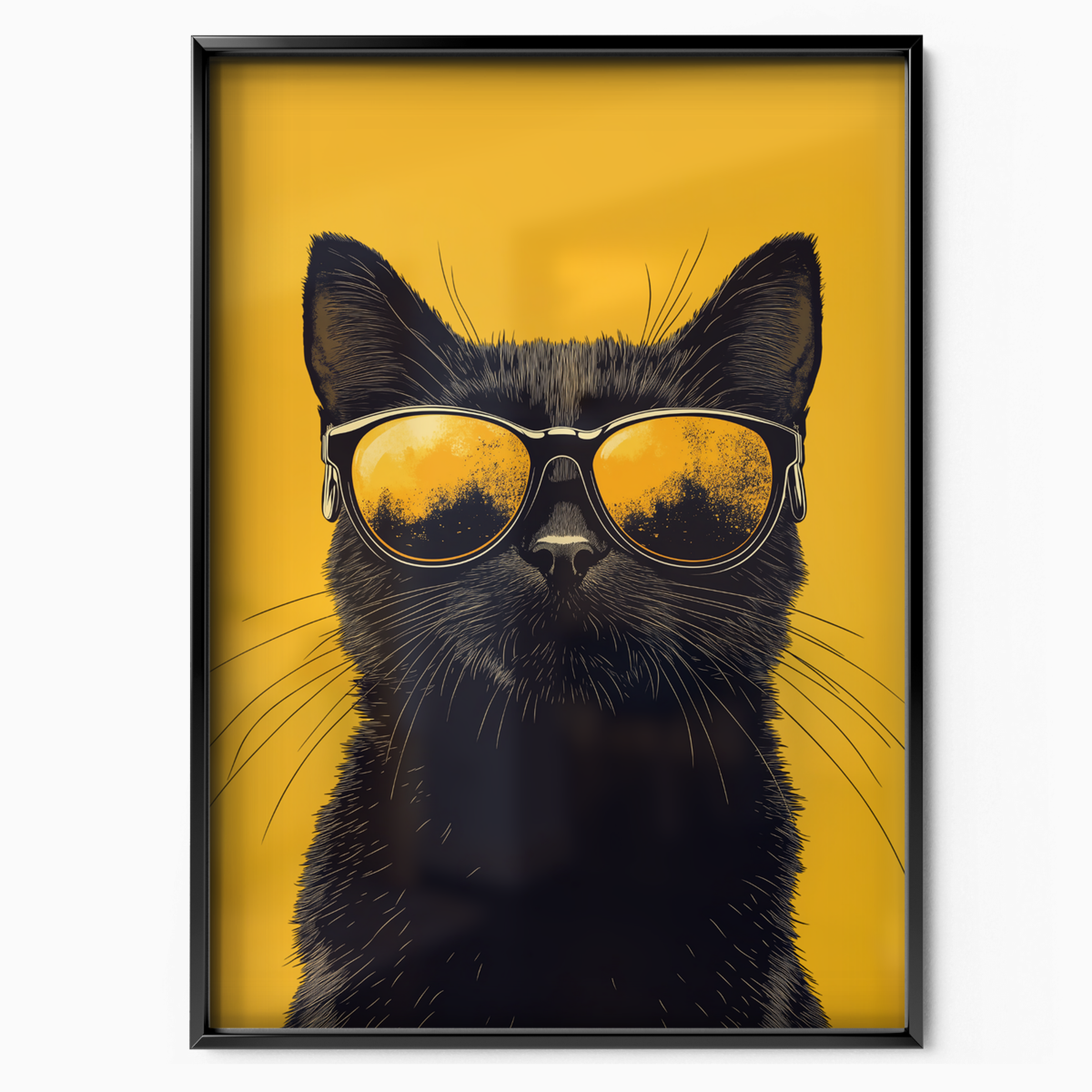 Groovy Black Cat Yellow