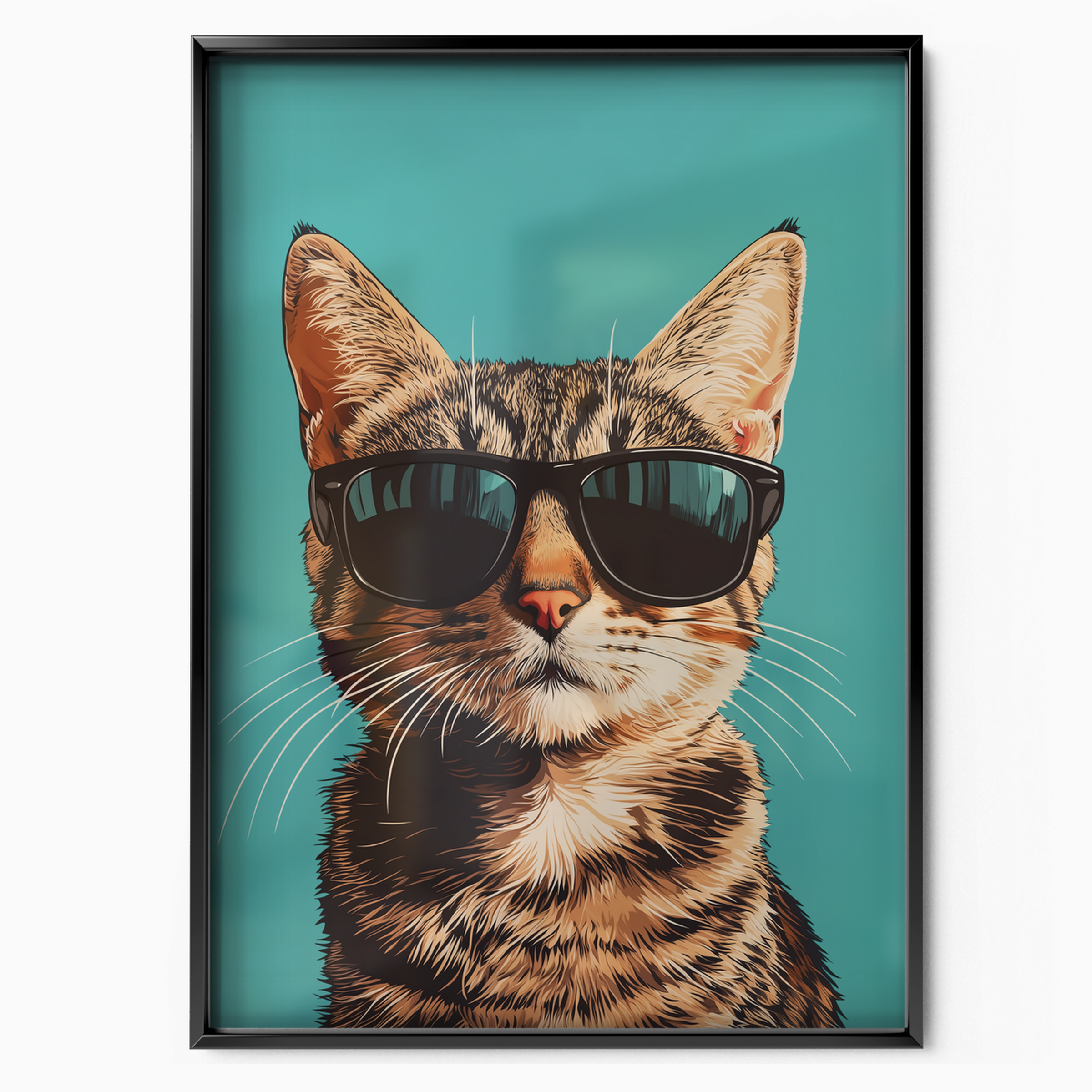 Groovy Cat Black Glass