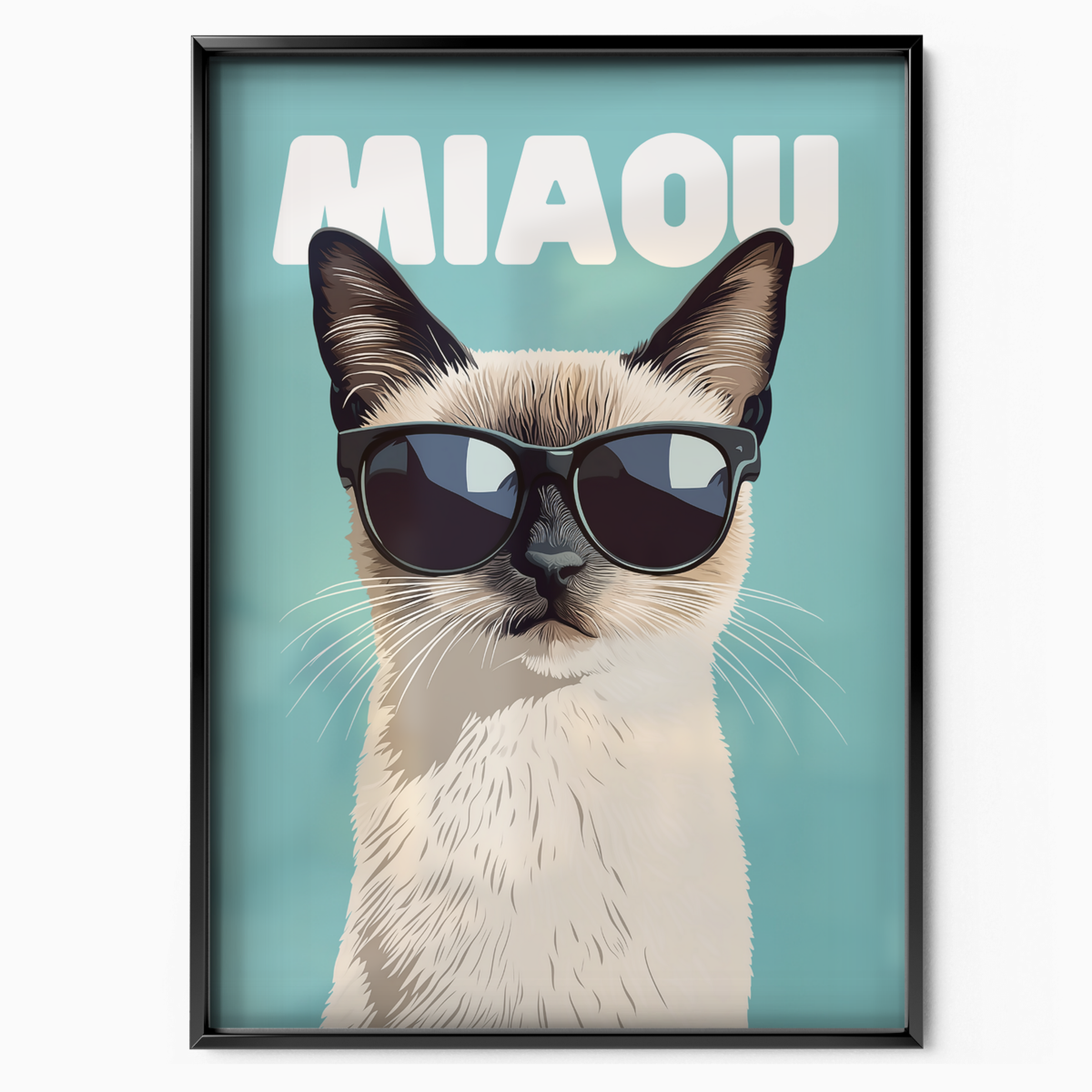 Groovy Cat Cyan Miaou