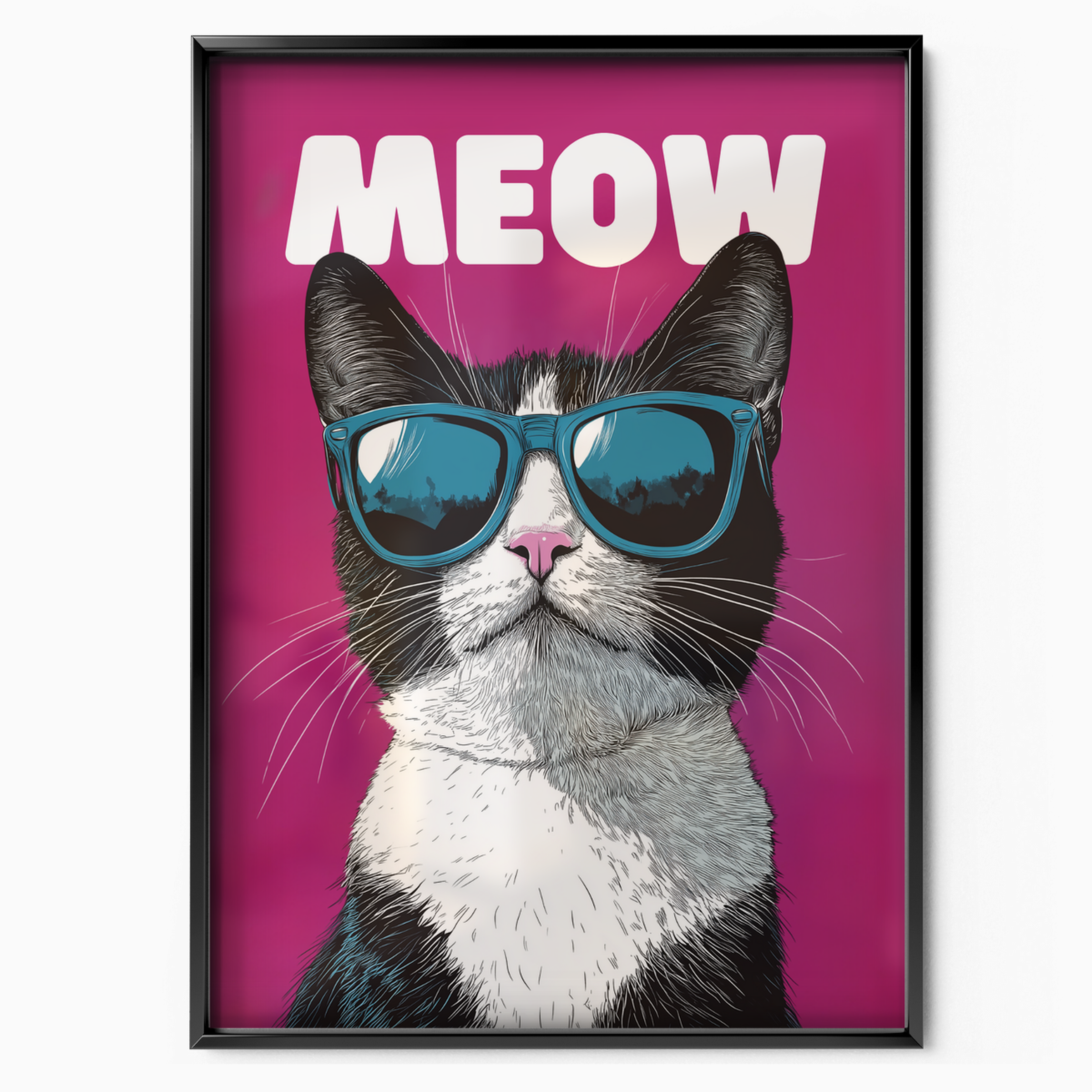 Groovy Cat Magenta Meow