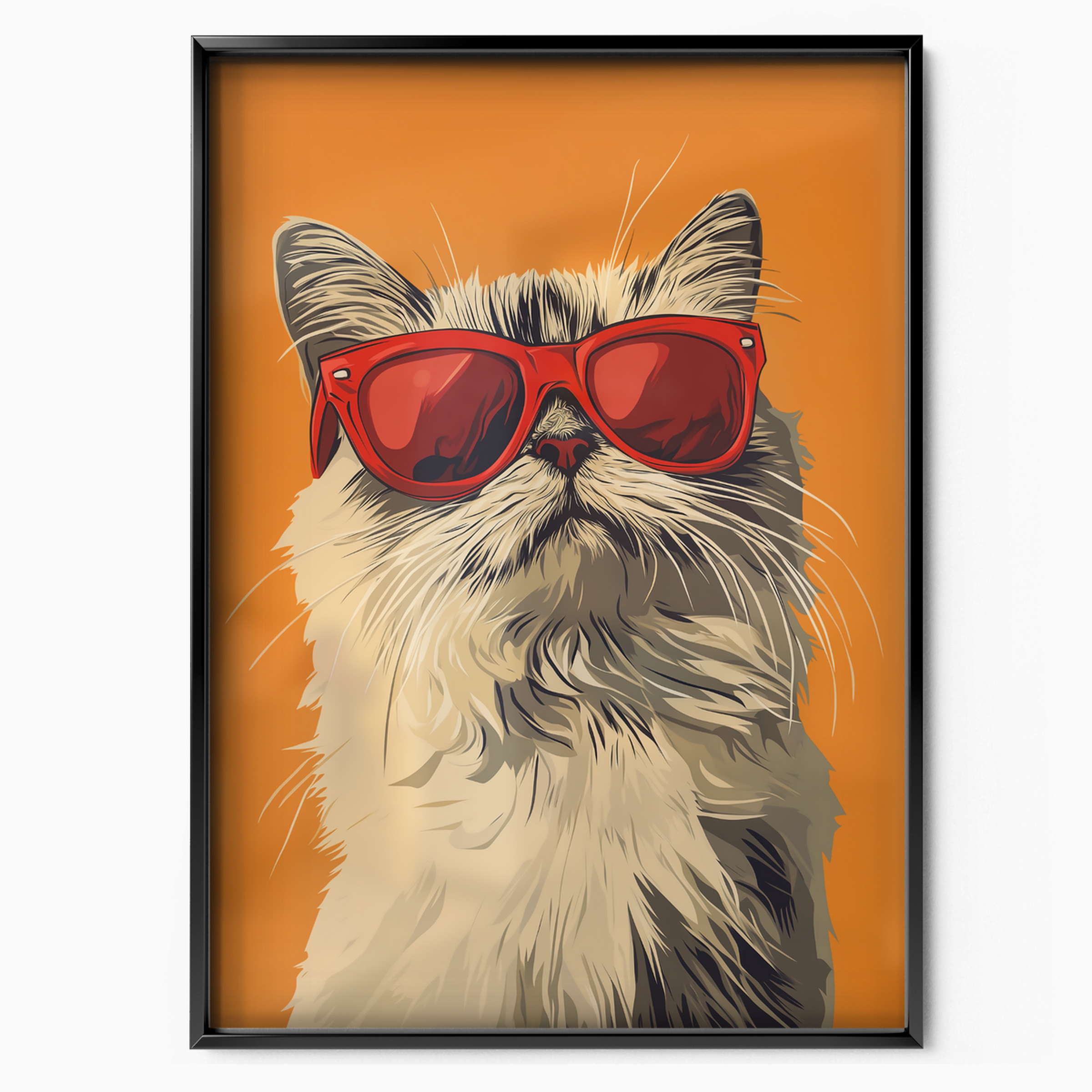 Groovy Cat Red Glass