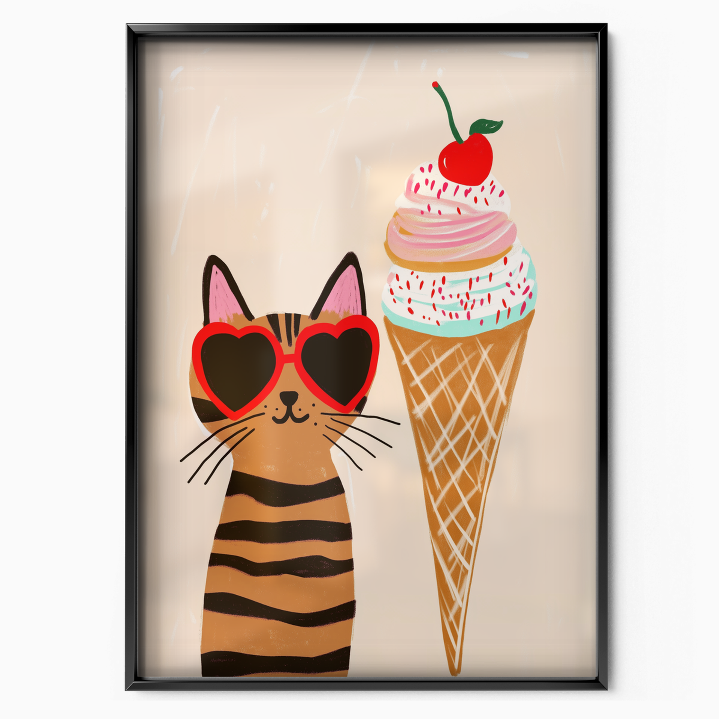 Pop Cat Ice Cream Love