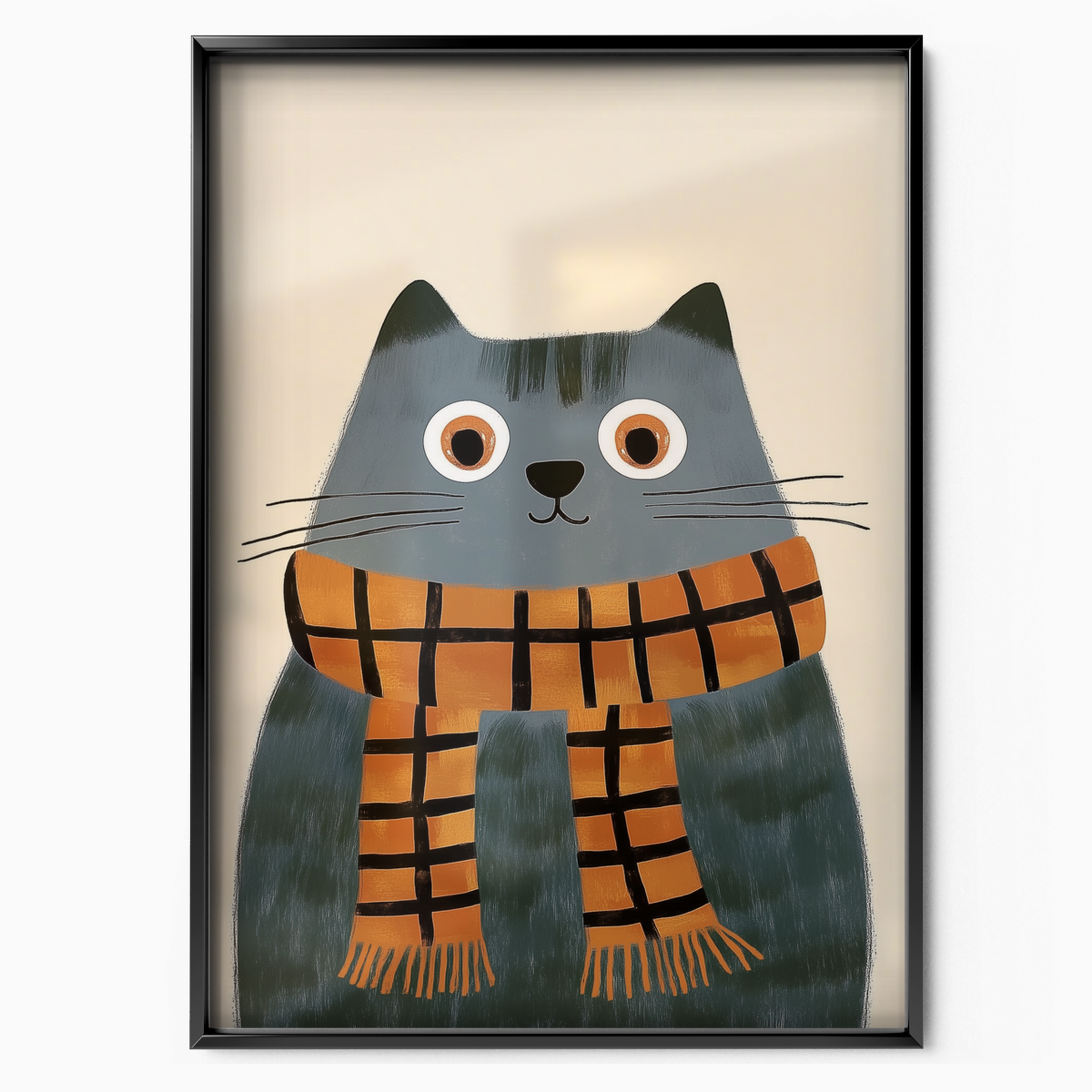 Pop Cat Plaid Scarf