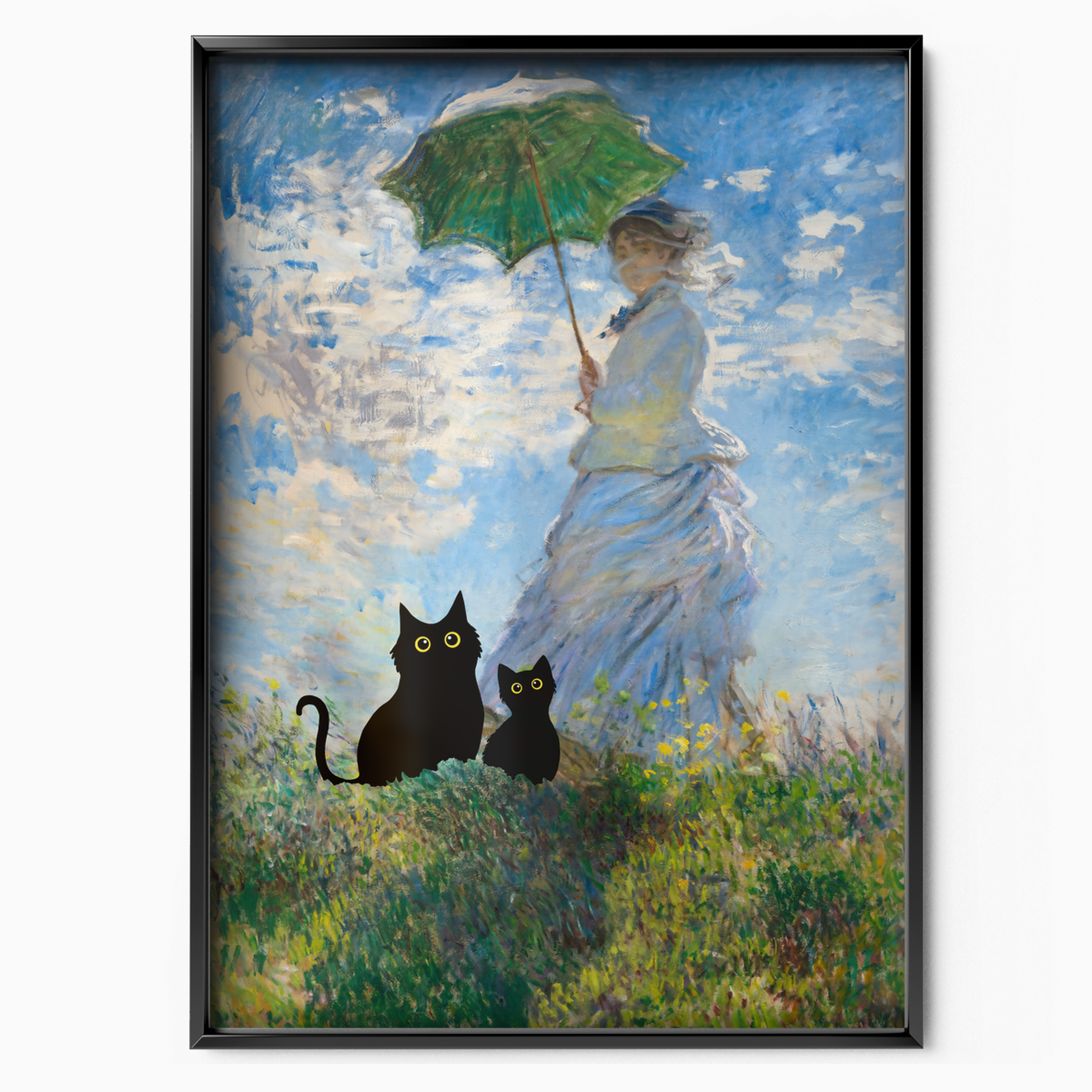 Two Cats In Monet Parasol X Monnet