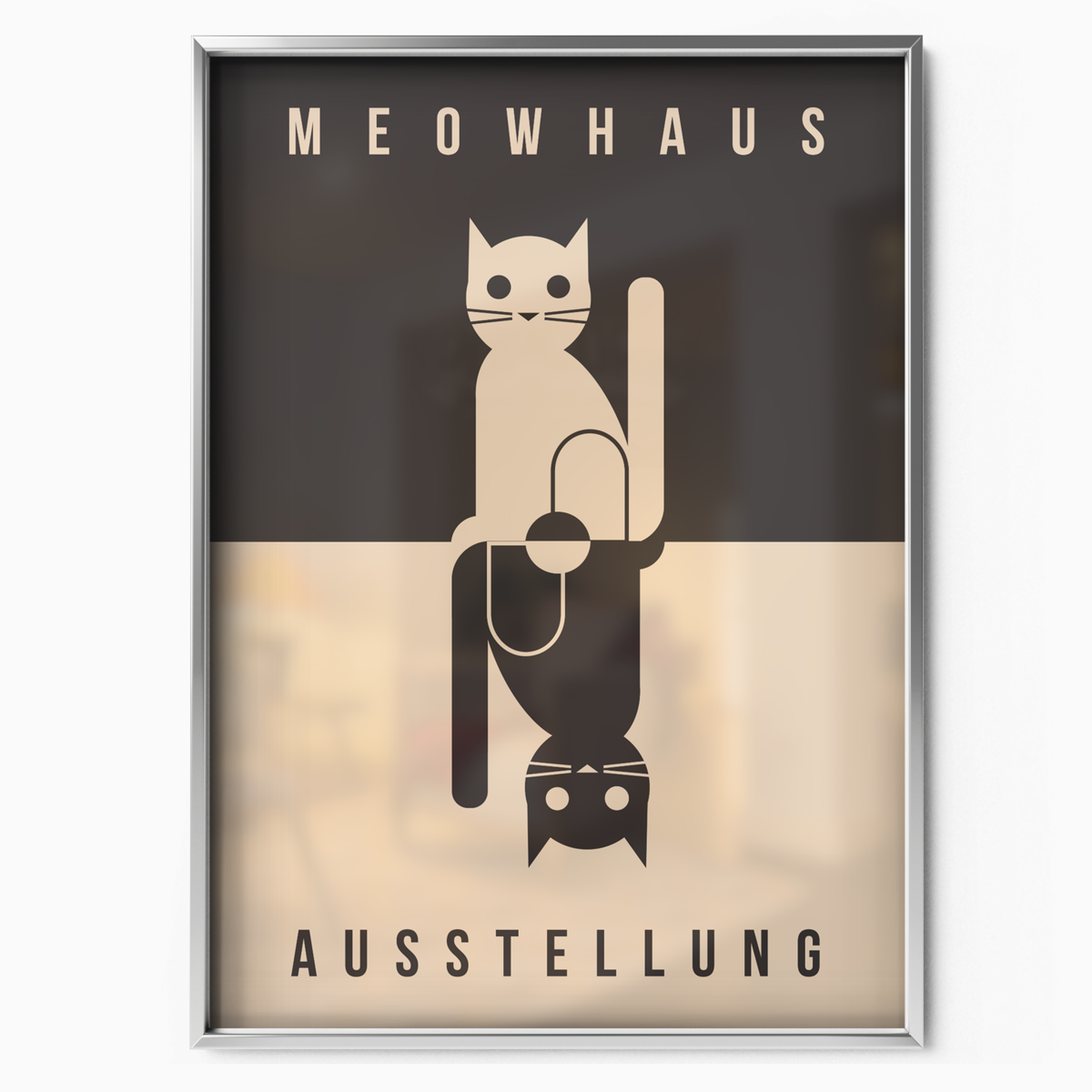 Bauhaus Cat Minimalist Mirror