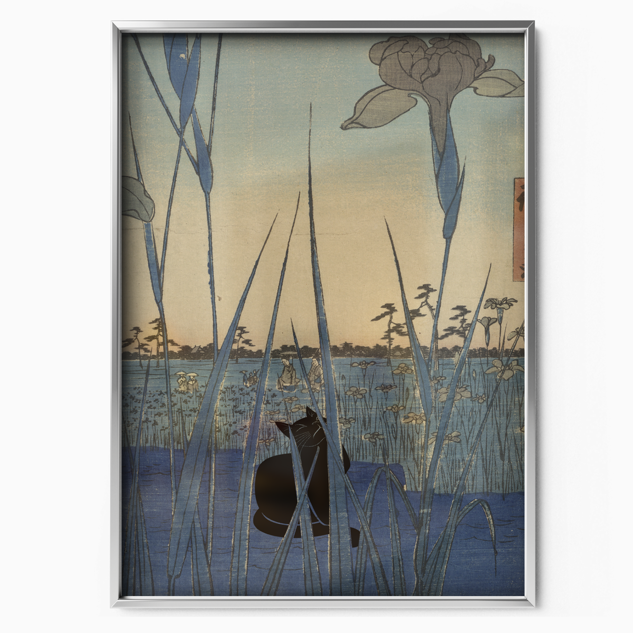 Black Cat X Hiroshige Irises At Horikiri