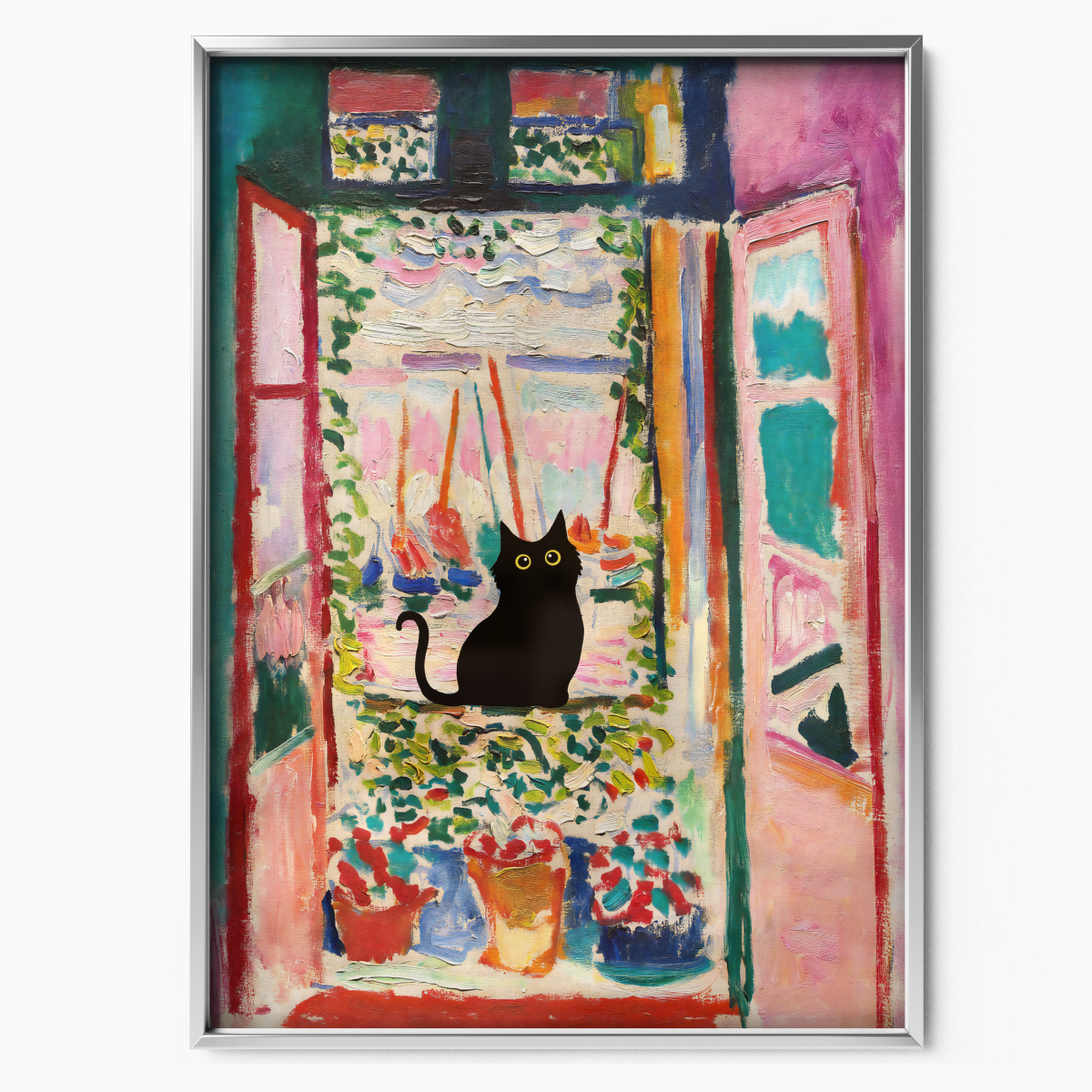 Cat By Matisse Open Window