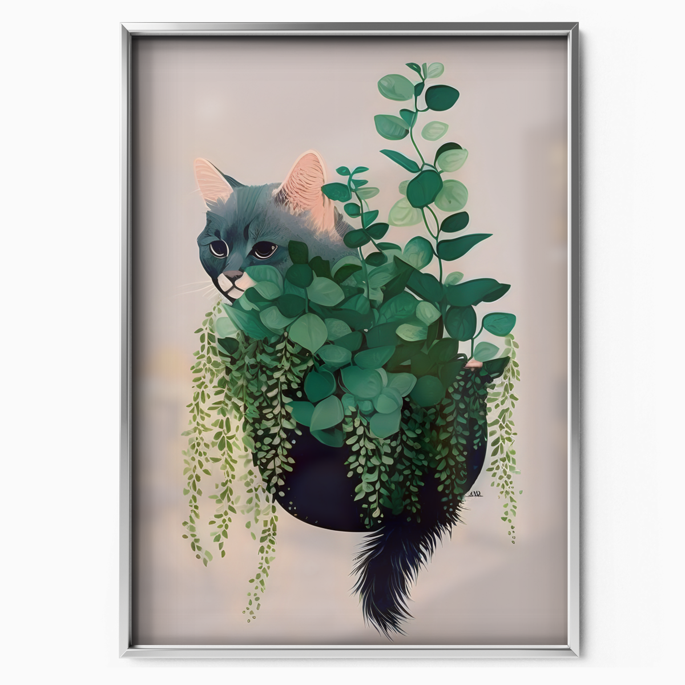 Cat In Greenery