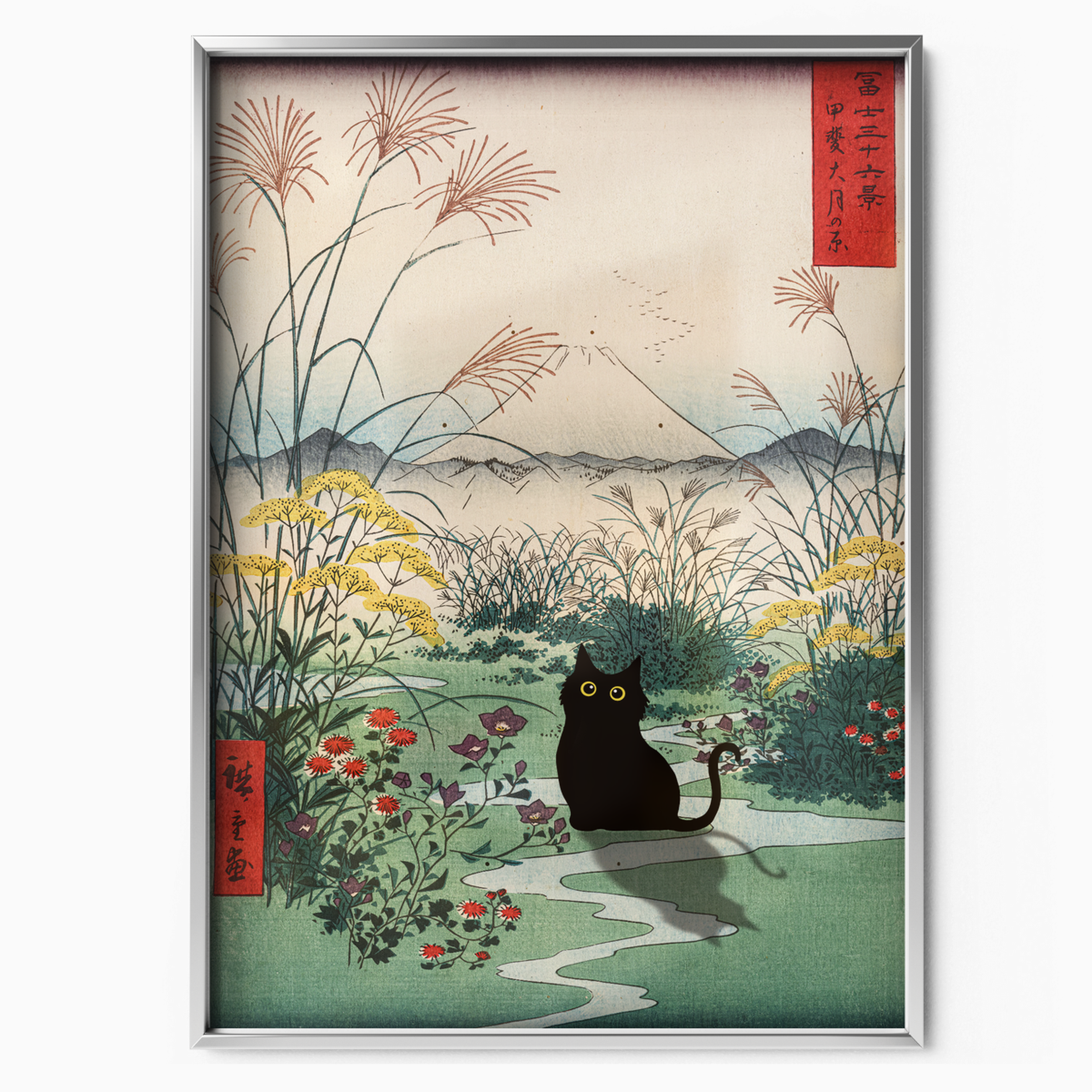 Cat In Hiroshige Autumn Moon