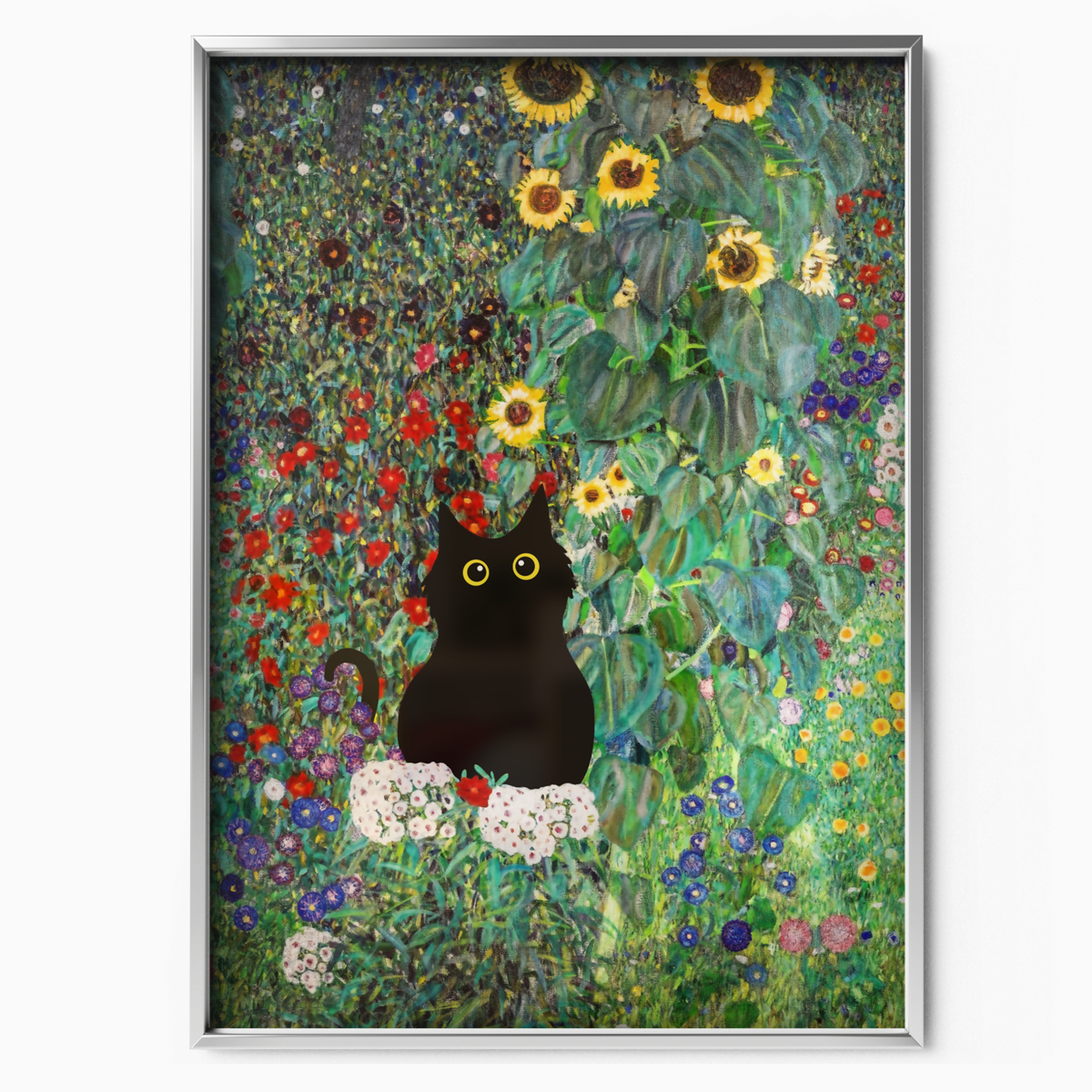 Cat In Klimt Sunflower