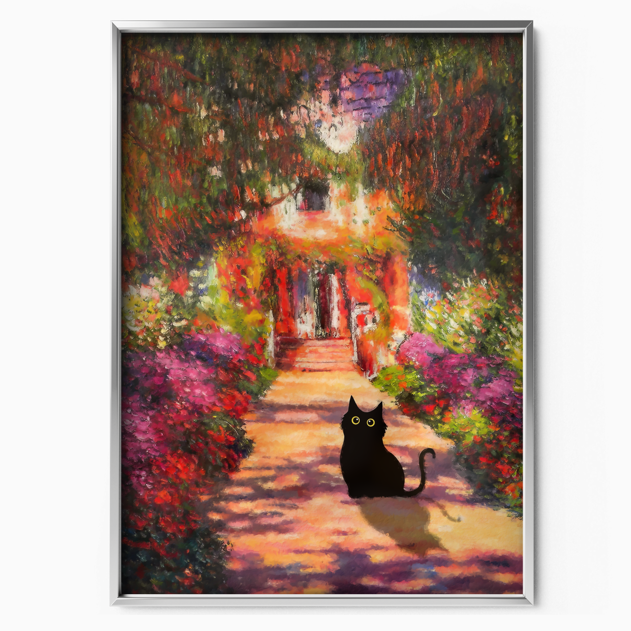 Cat In Monet Garden Path