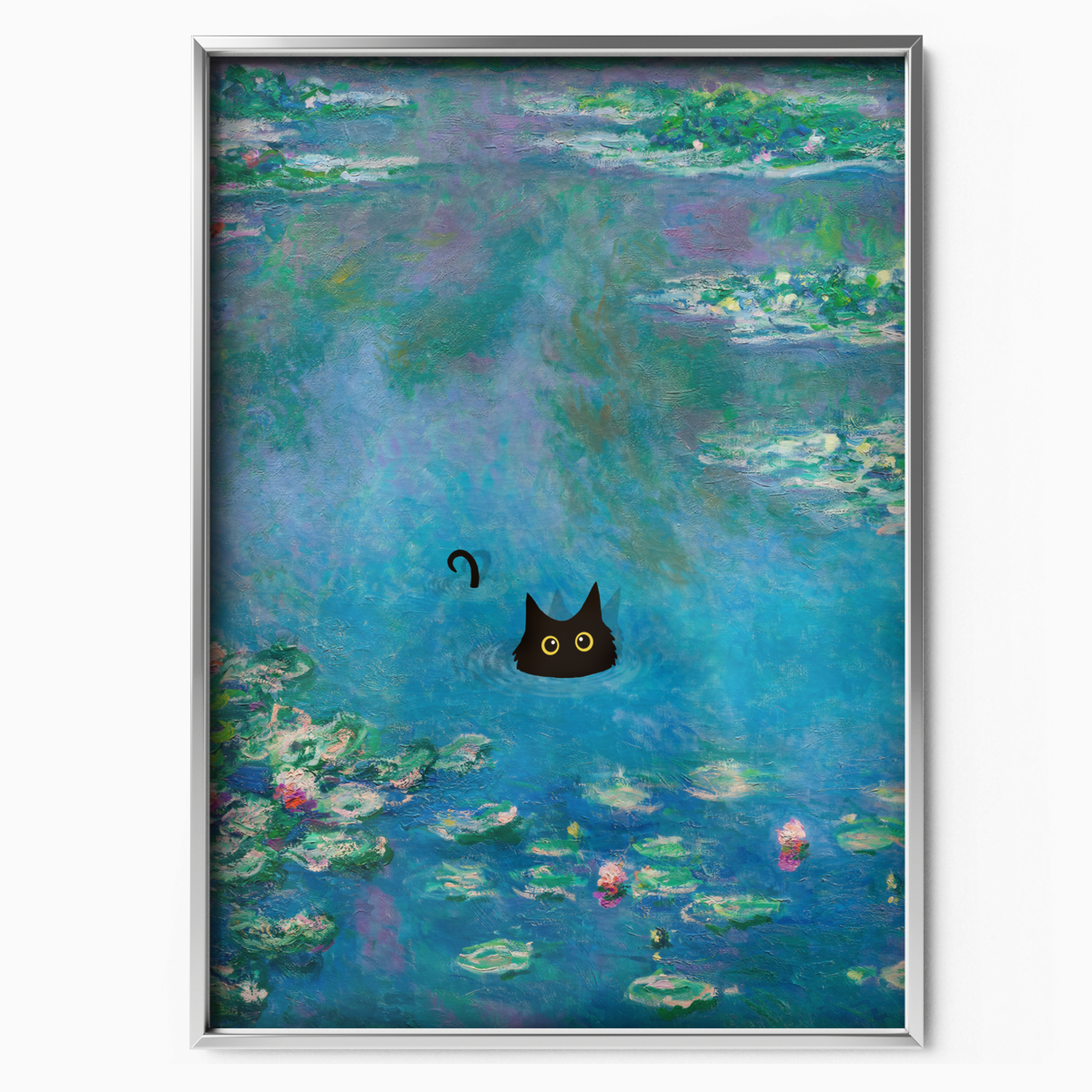 Cat In Monet Water Lilies