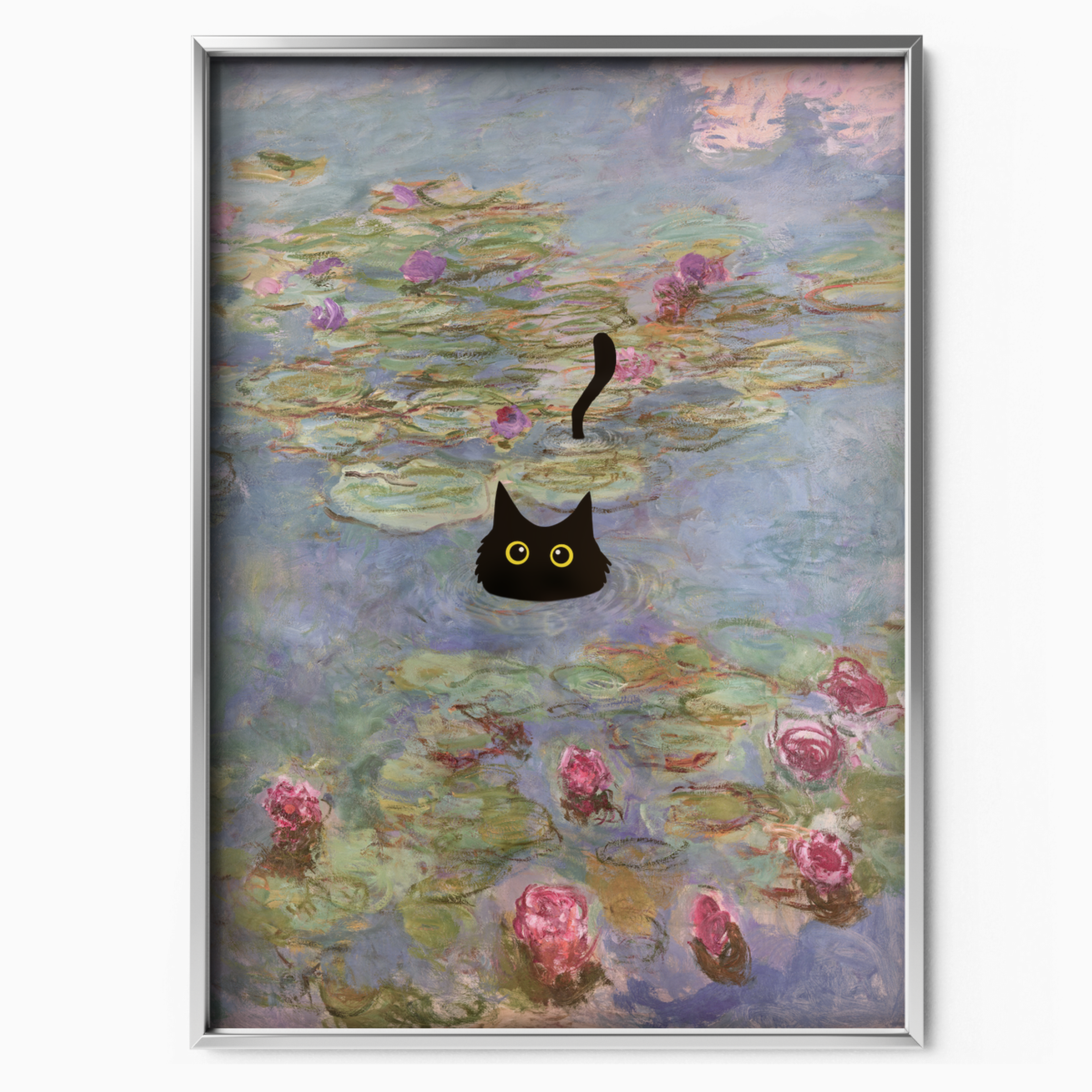 Cat In Monet Water Lilies Ii