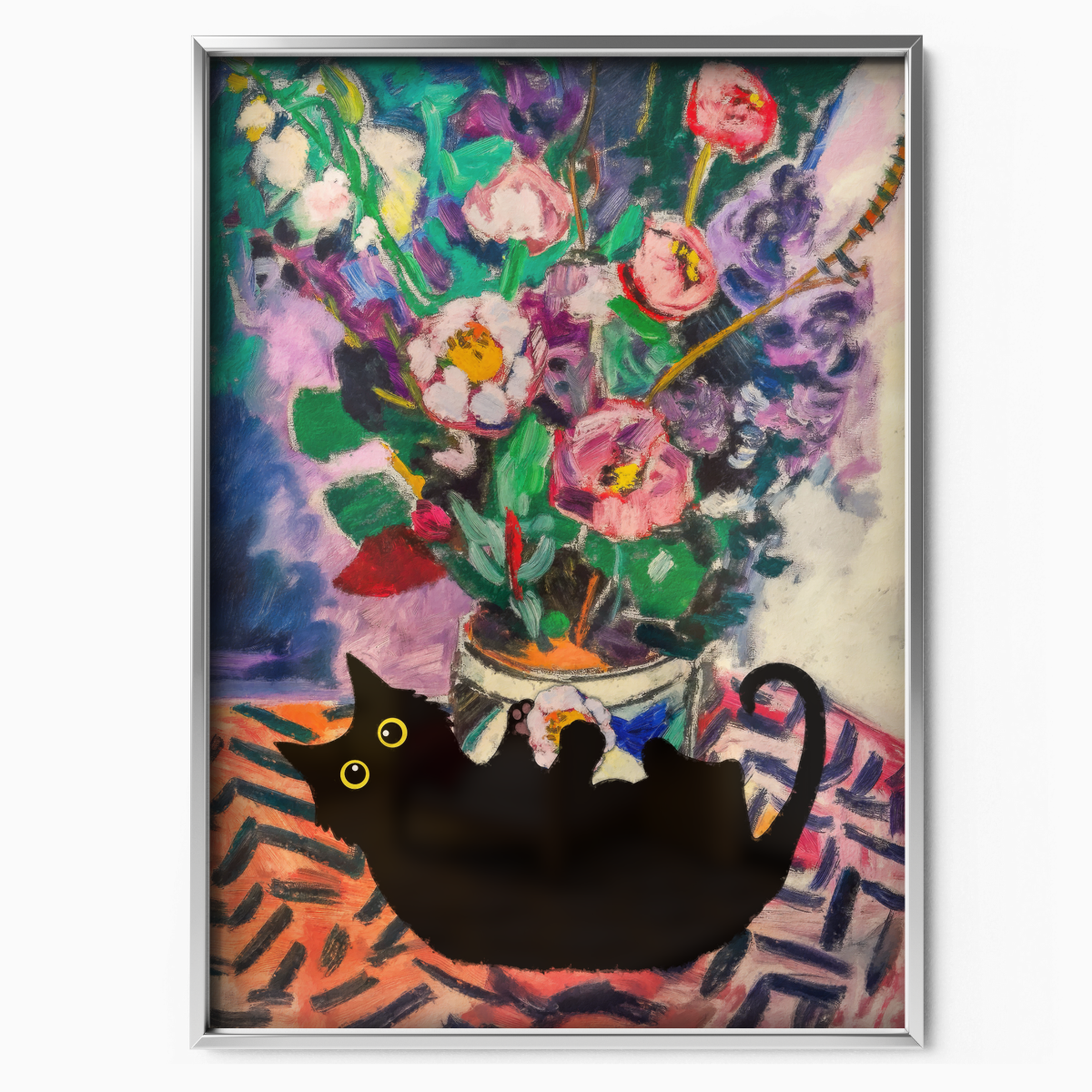 Cat Matisse Vase Of Flowers