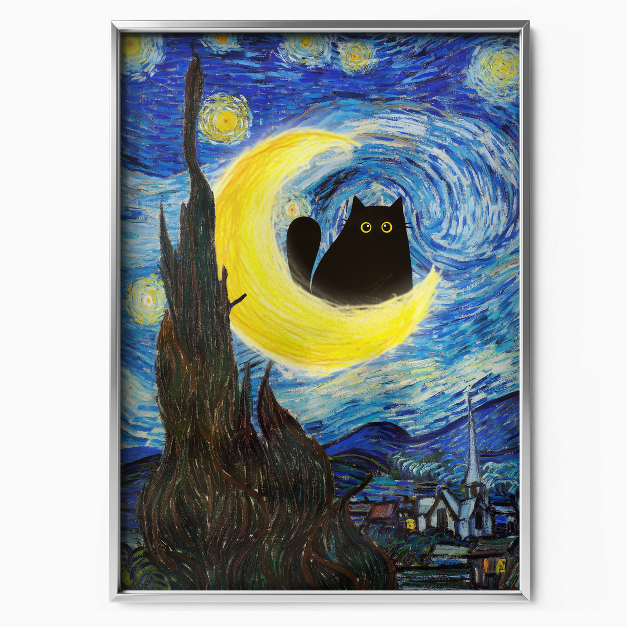 Cat Starry Night 1 2