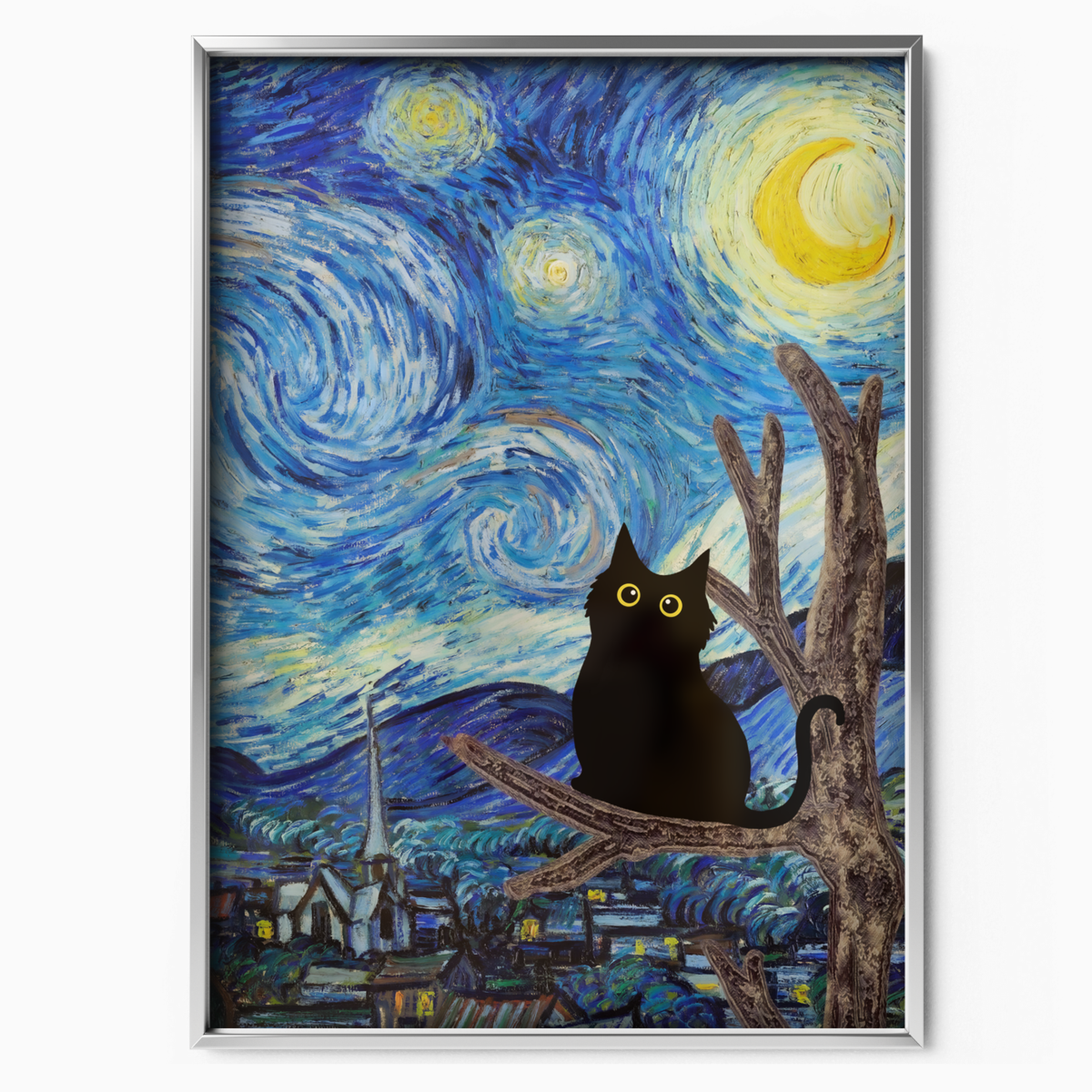 Cat Starry Night 2 2