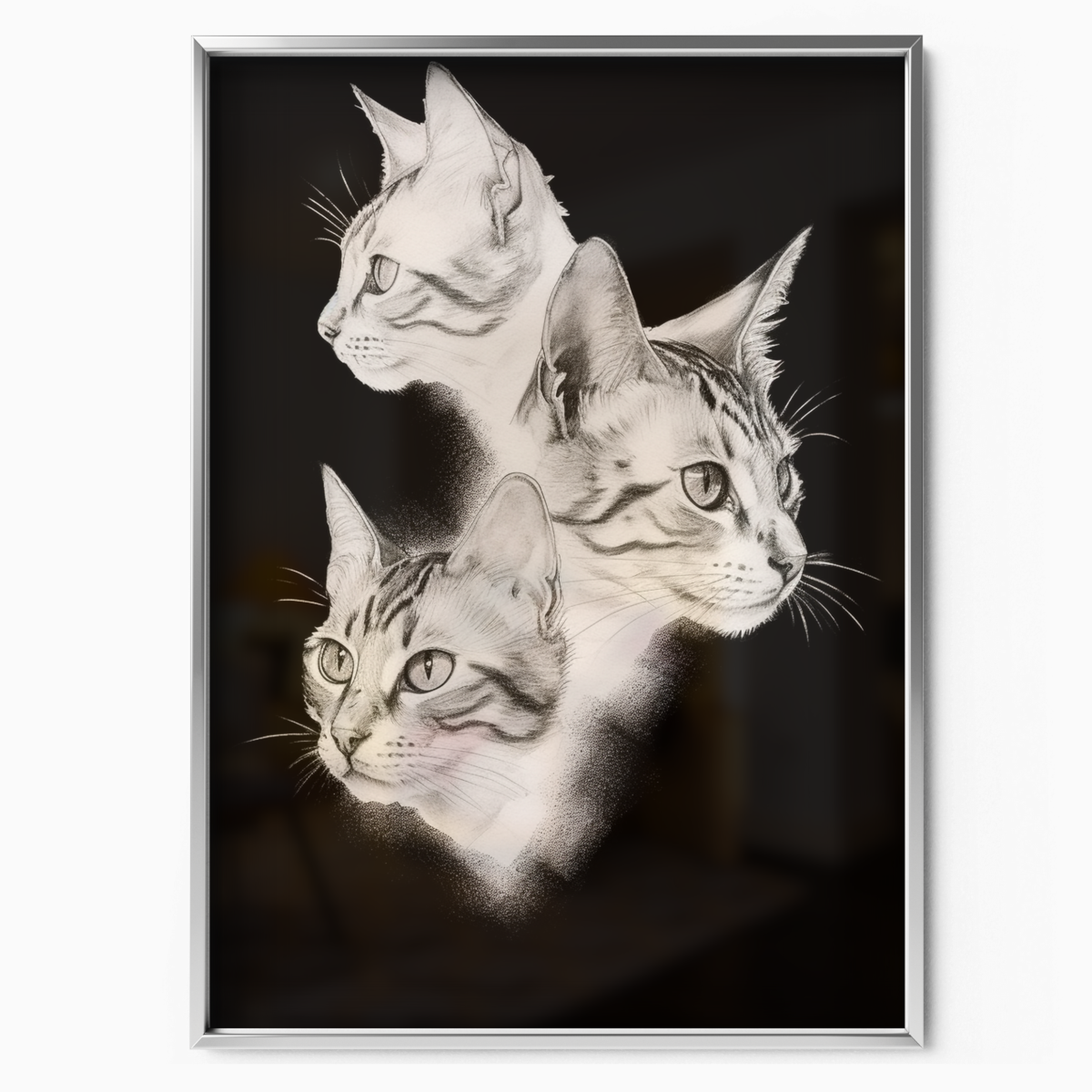 Cat Trio Of Shadows