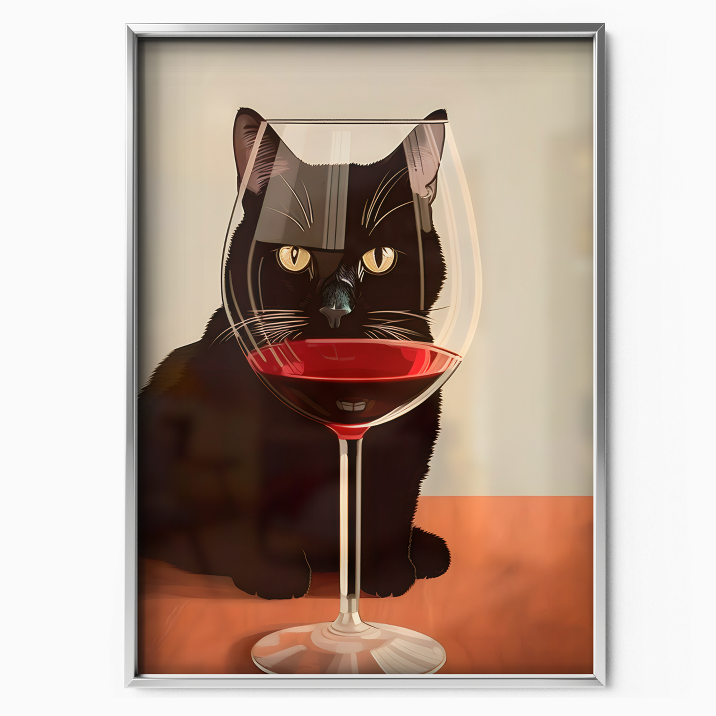 Cat Wine Reflect