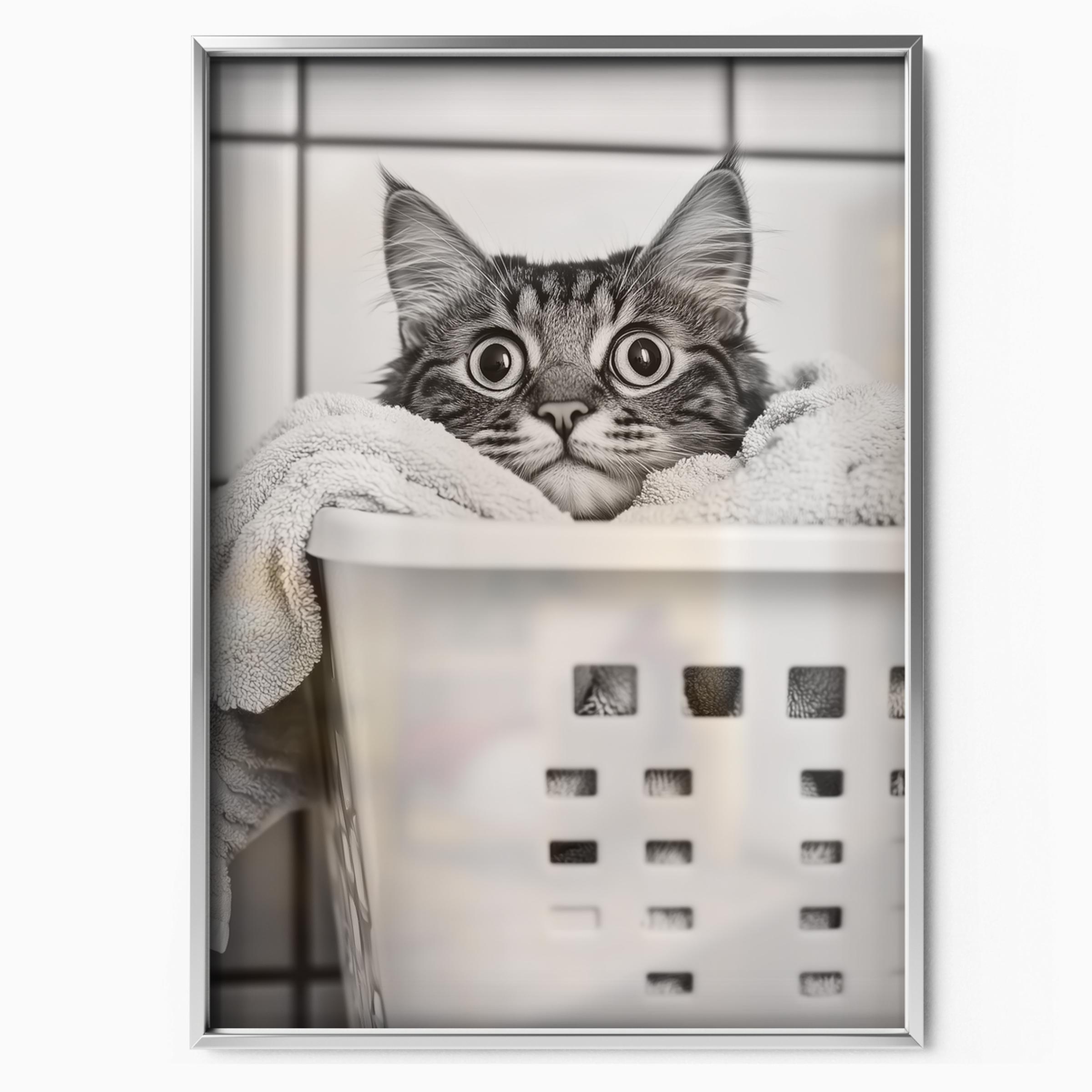 Cozy Cat Laundry Peek